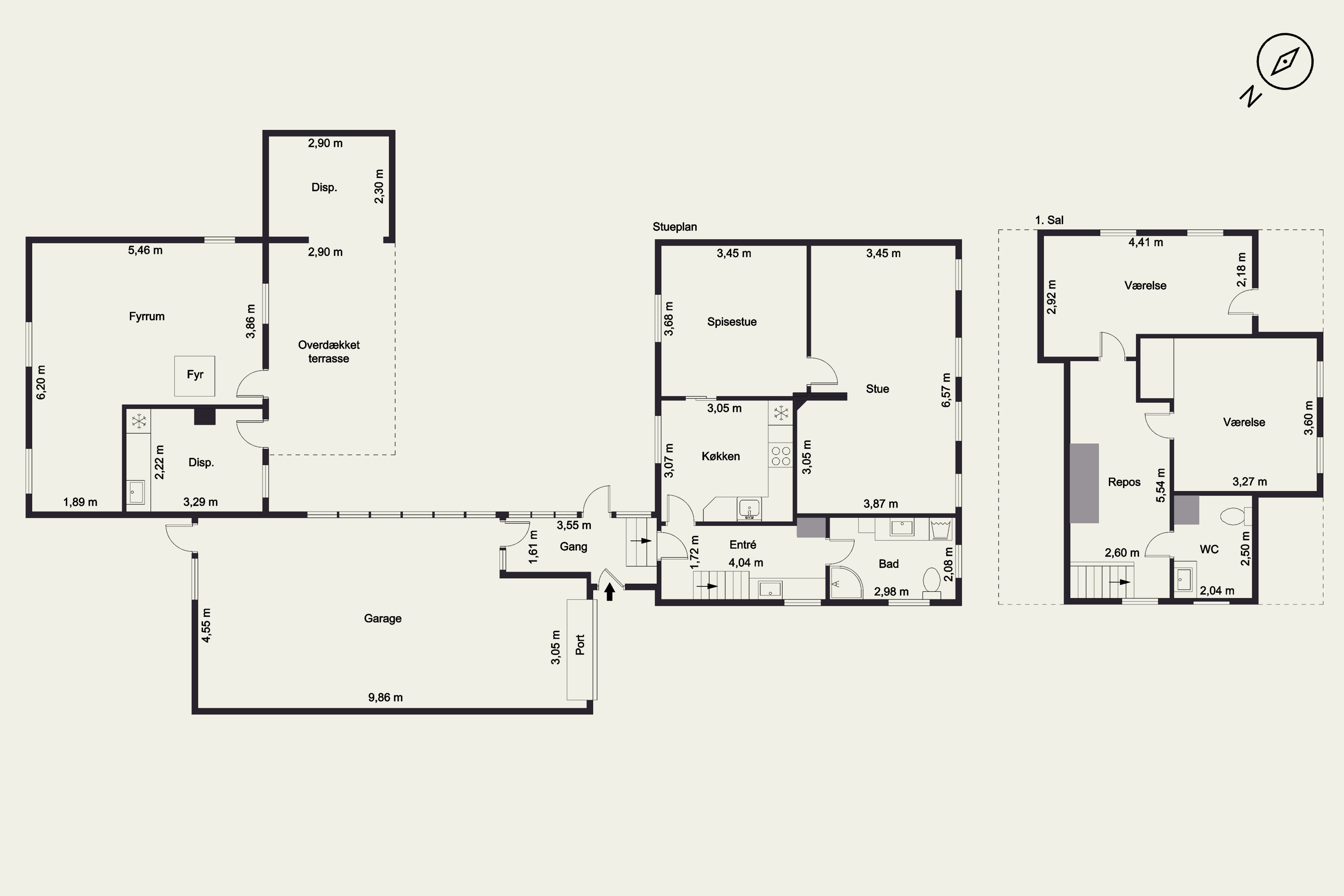 Plantegninger billede af Tryvej 145, 9750 Østervrå