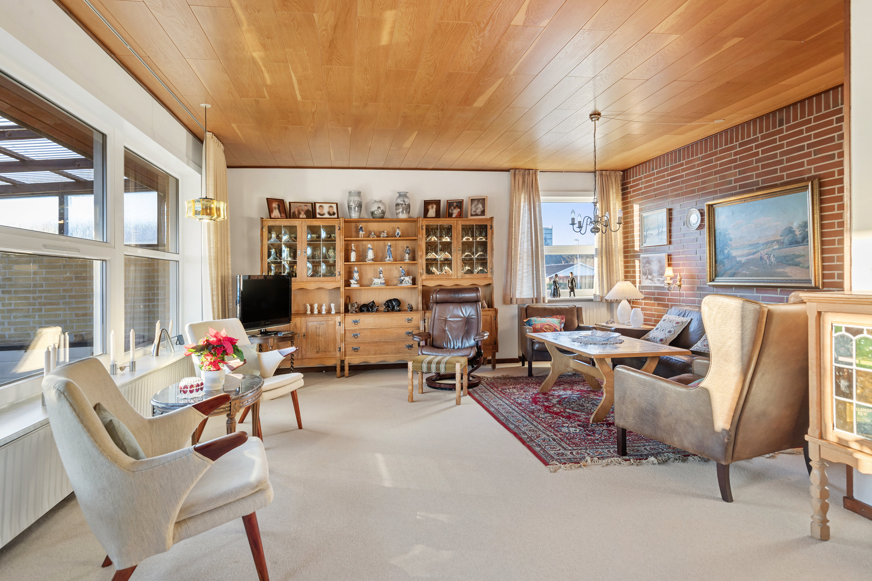 Fremhævet stue billede i fuldskærmstilstand. Billede af Grønagervej 13, 9760 Vrå