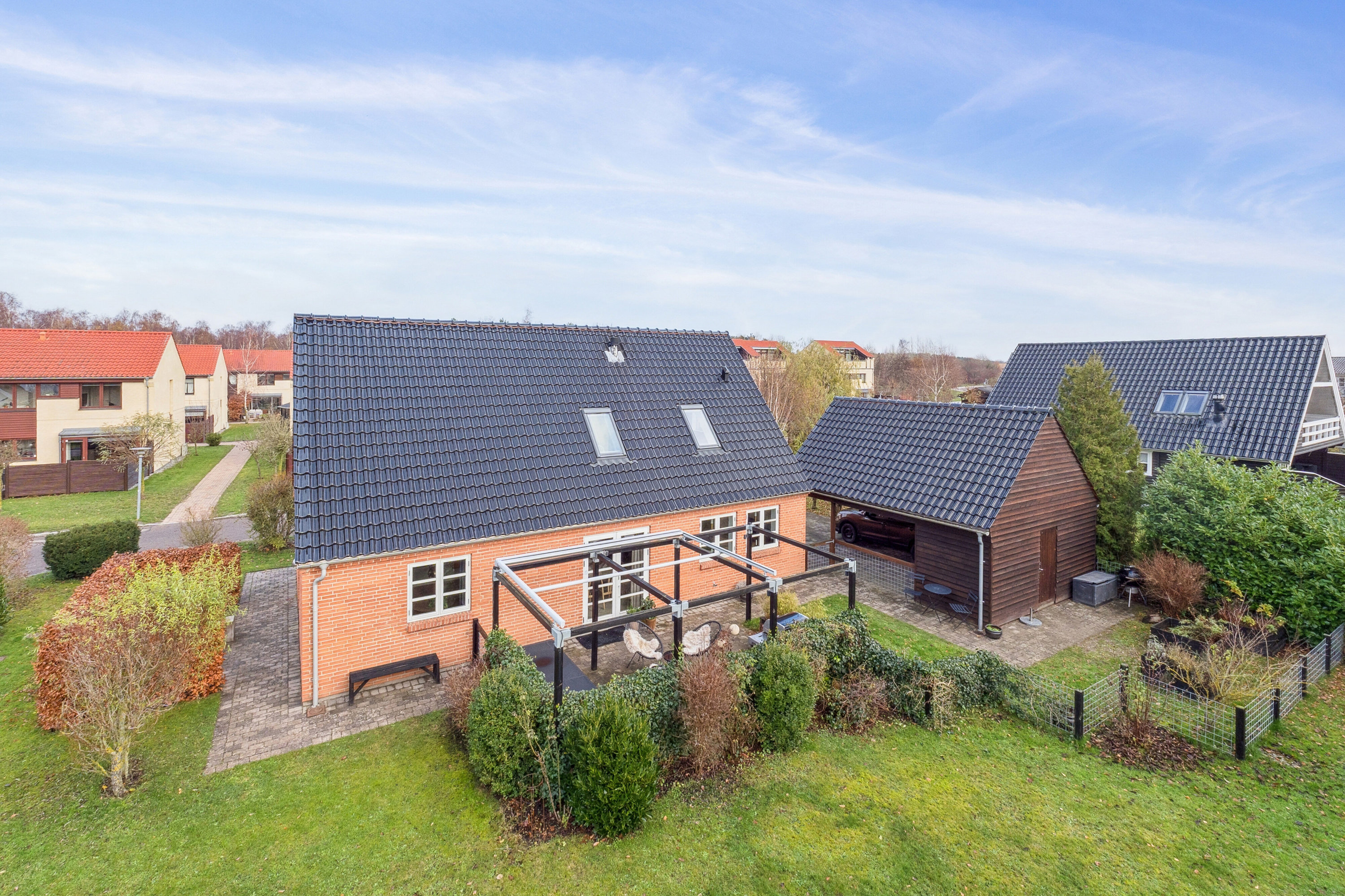 Fremhævet luftfoto billede i fuldskærmstilstand. Billede af Stensbjerg 15, 2600 Glostrup