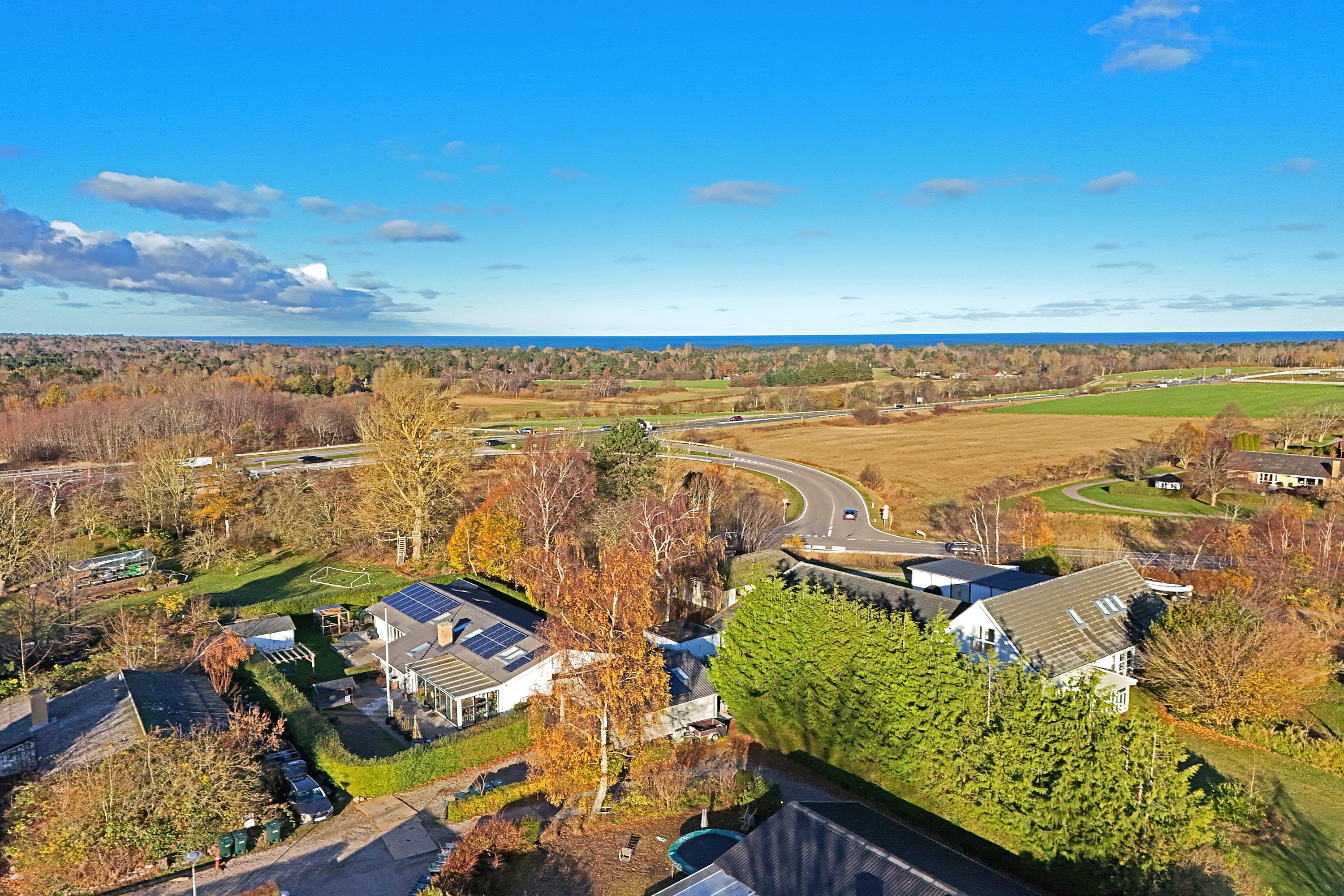 Fremhævet luftfoto billede i fuldskærmstilstand. Billede af Nyledsbakken 26, 4500 Nykøbing Sj