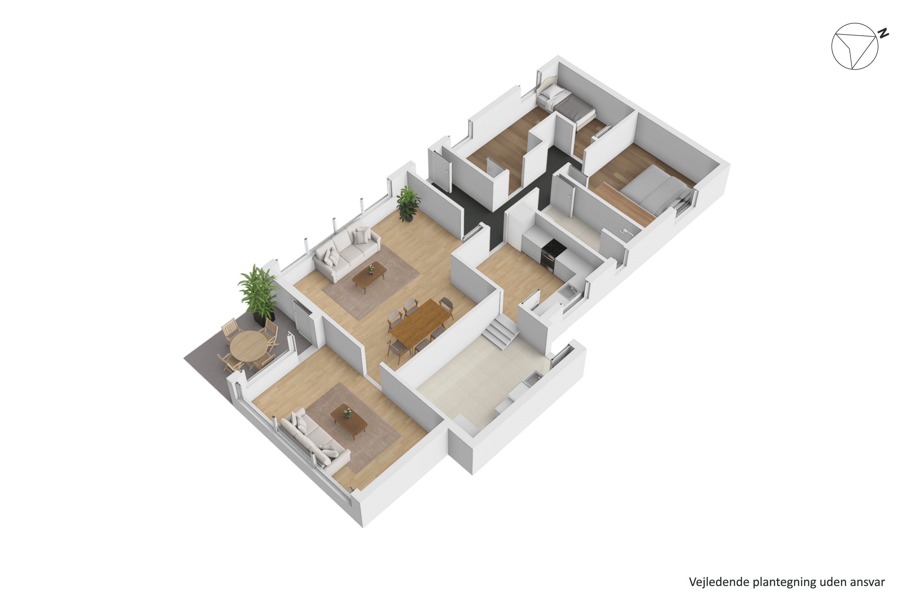 Plantegninger billede af Tjørnevej 6, 8382 Hinnerup