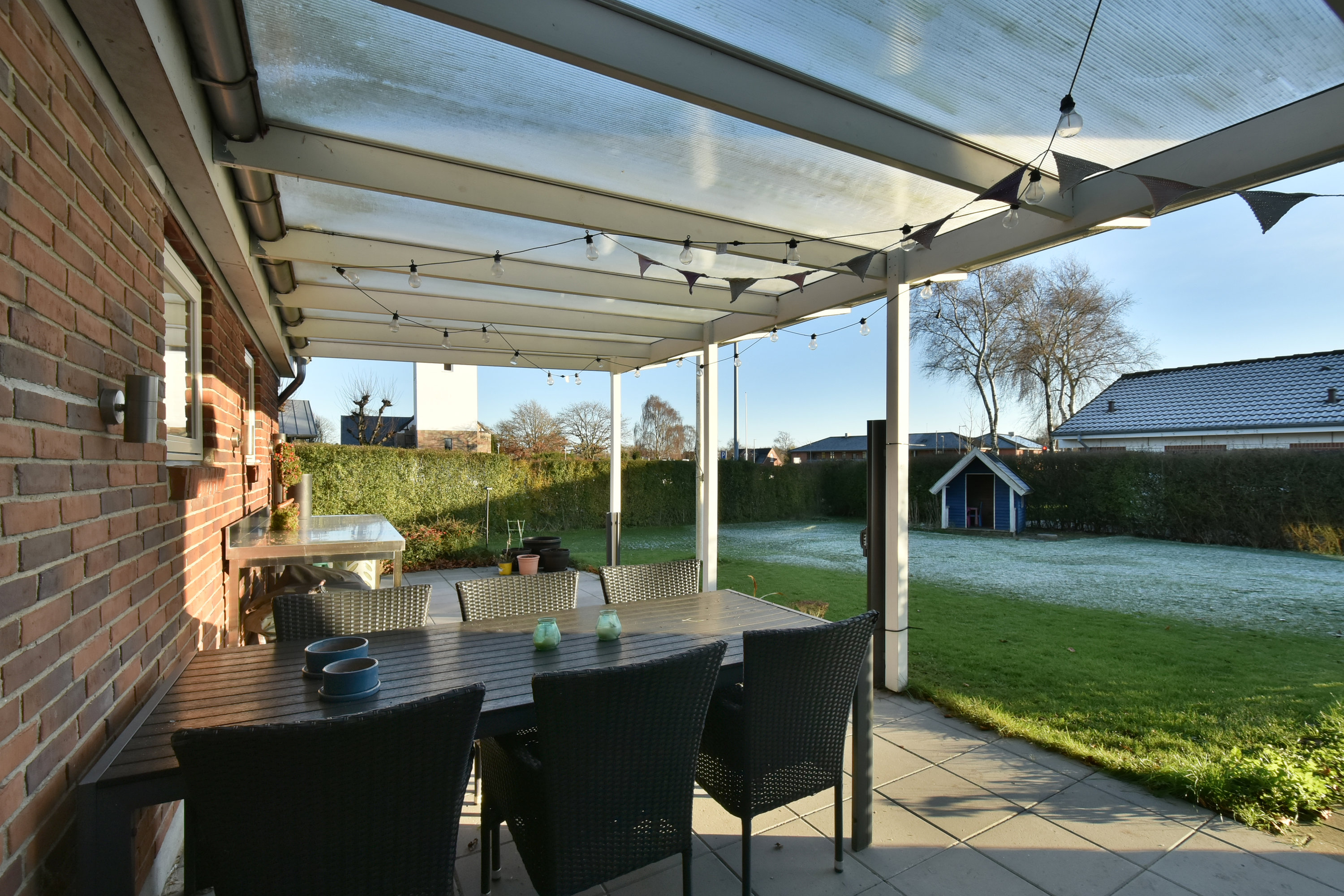 Fremhævet overdækket terrasse billede i fuldskærmstilstand. Billede af Toftbjerg 27, Snejbjerg, 7400 Herning