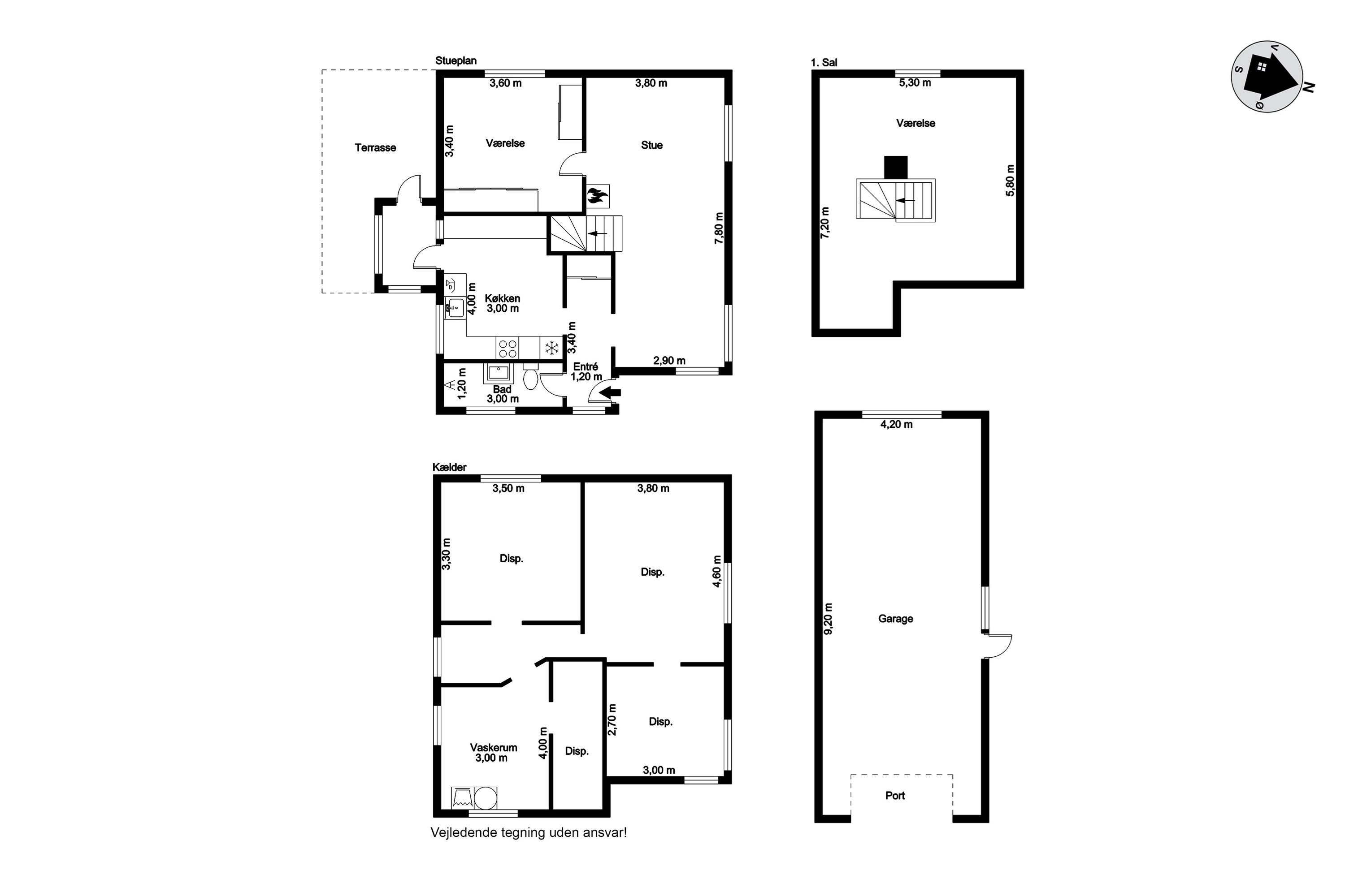 Plantegninger billede af Landevejen 49, Sønderho, 6720 Fanø