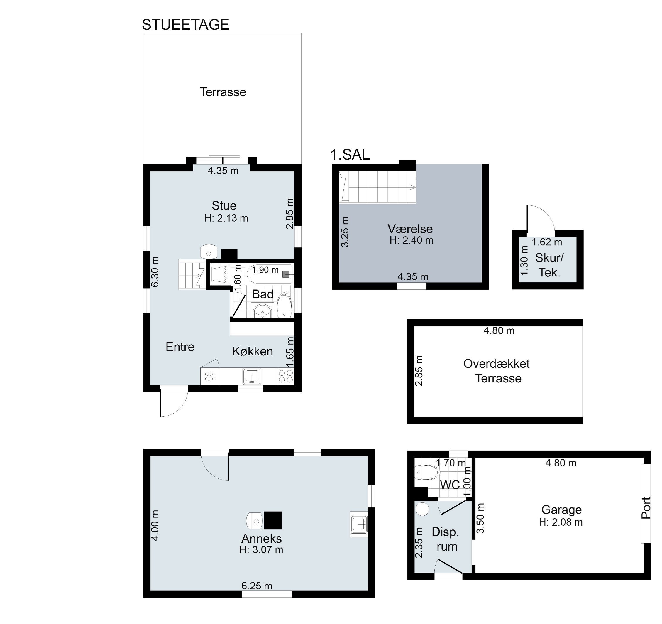 Plantegninger billede af Vesterbæk 44, 9310 Vodskov