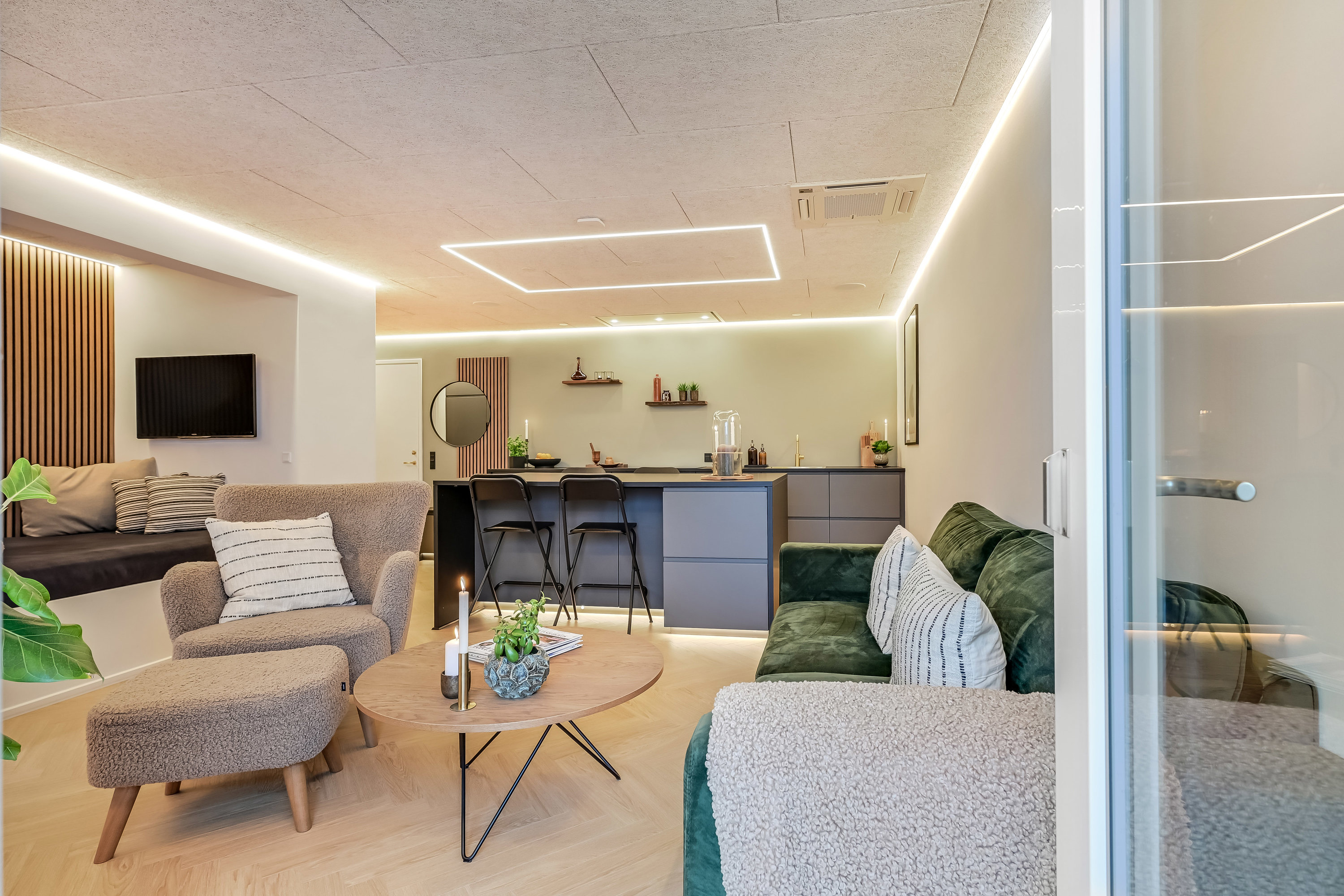 Fremhævet stue billede i fuldskærmstilstand. Billede af Vesterhavsparken 30, 6857 Blåvand