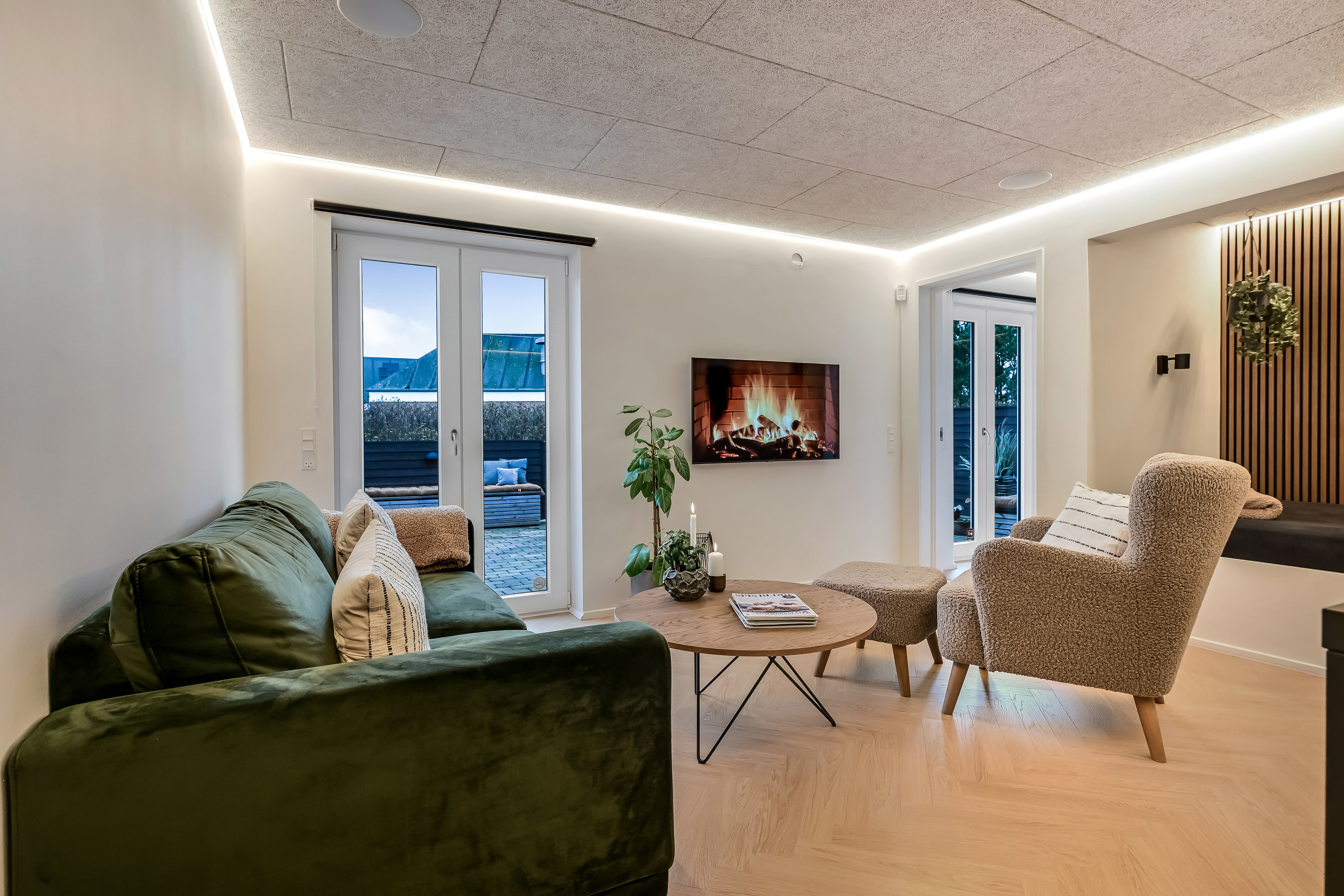 Fremhævet stue billede i fuldskærmstilstand. Billede af Vesterhavsparken 30, 6857 Blåvand