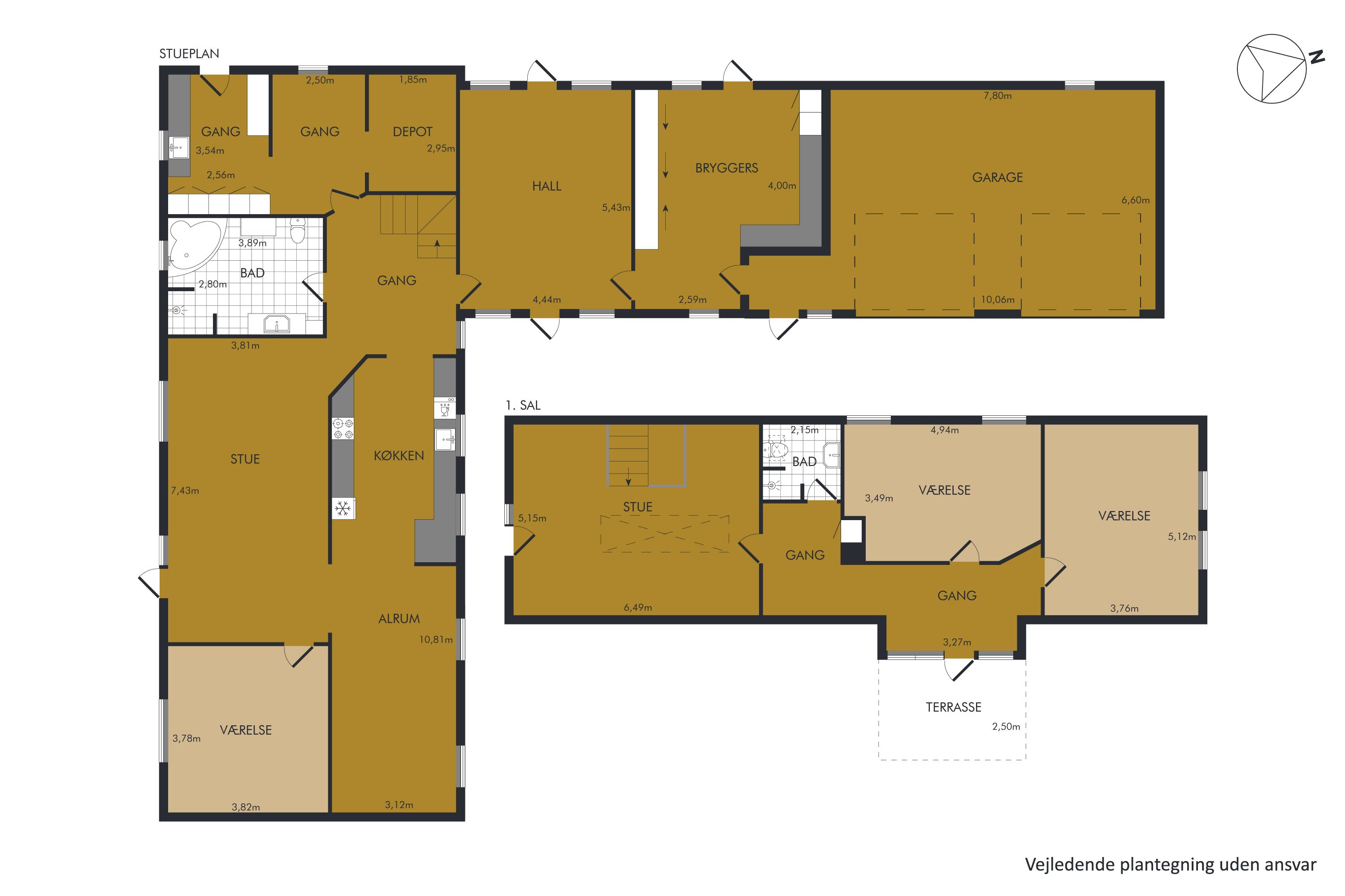 Plantegninger billede af Stampemøllevej 26, Fole, 6510 Gram