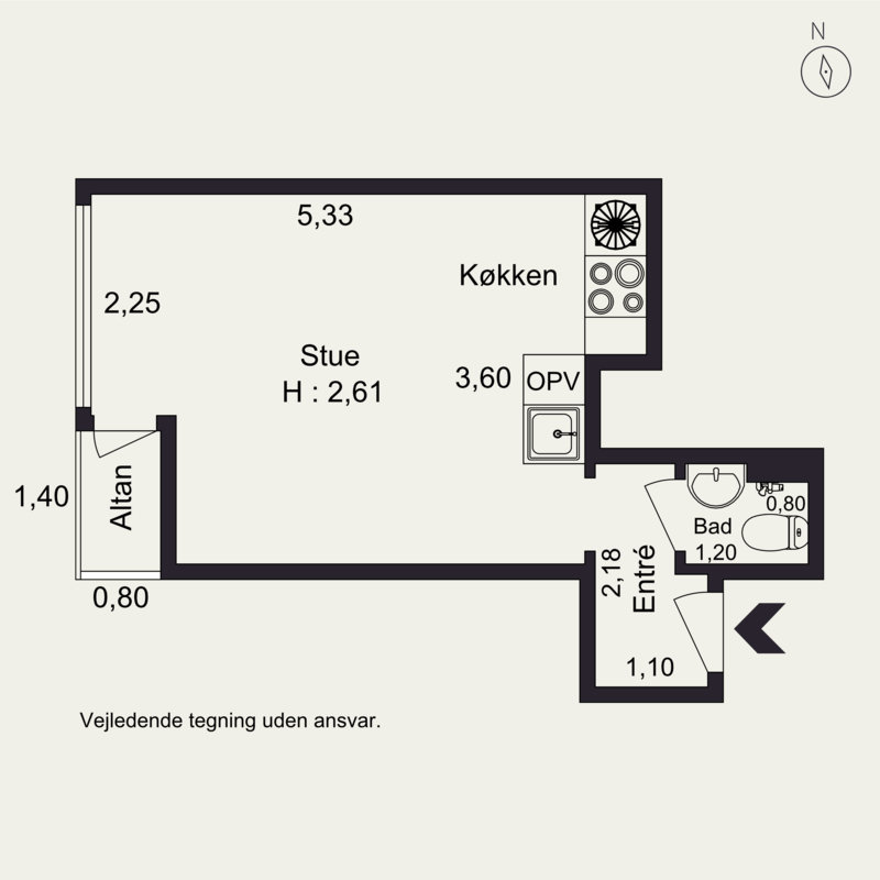 Plantegninger billede af Skovvejen 46H, 2. 110., 8000 Aarhus C