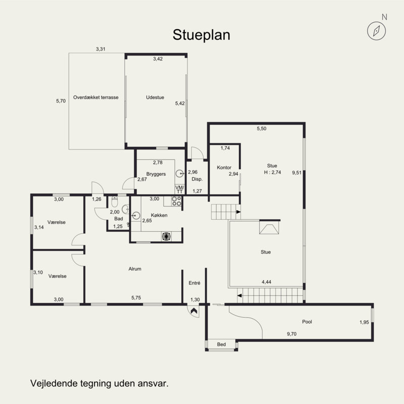 Plantegninger billede af Nyvej 5, Hou, 8300 Odder
