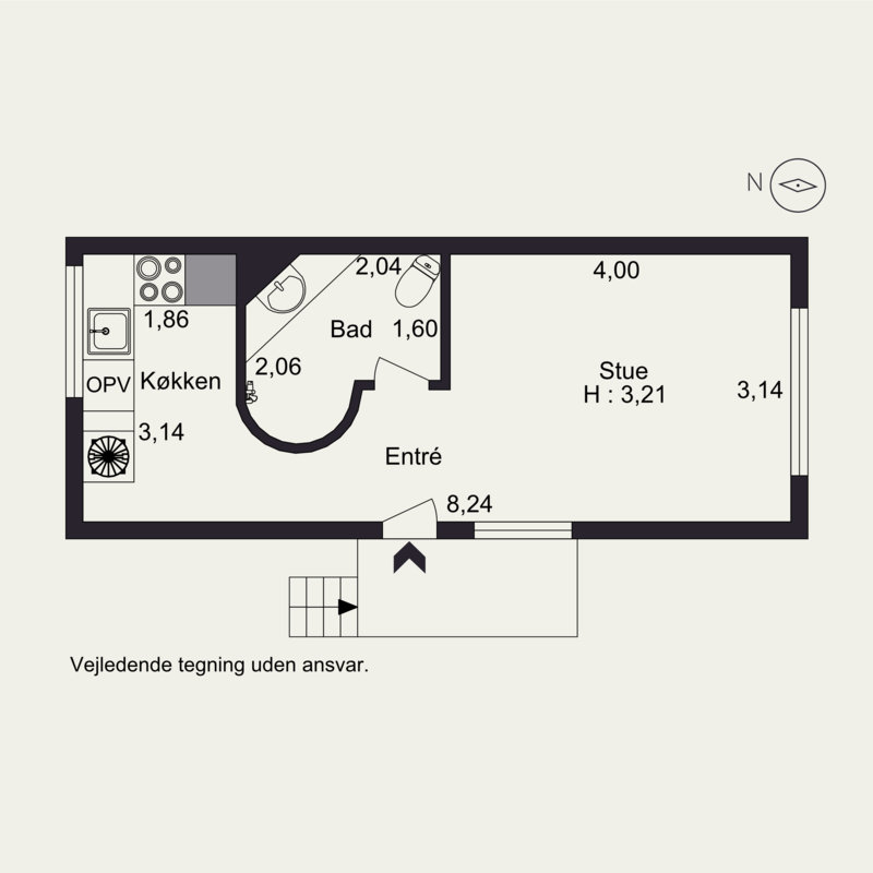 Plantegninger billede af Egegade 22, 1., 8200 Aarhus N