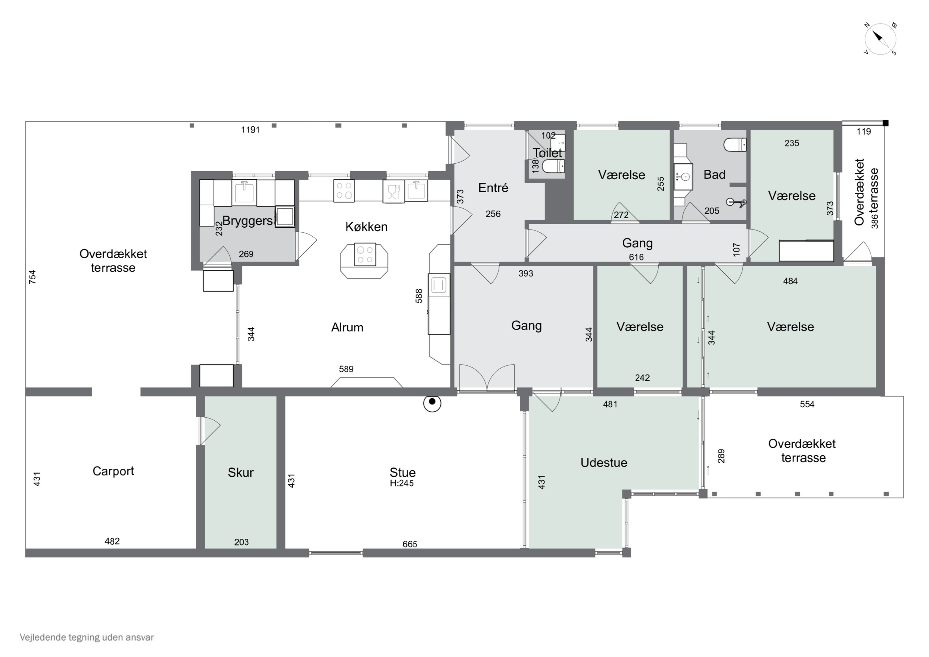 Plantegninger billede af Grønningen 61, 9800 Hjørring
