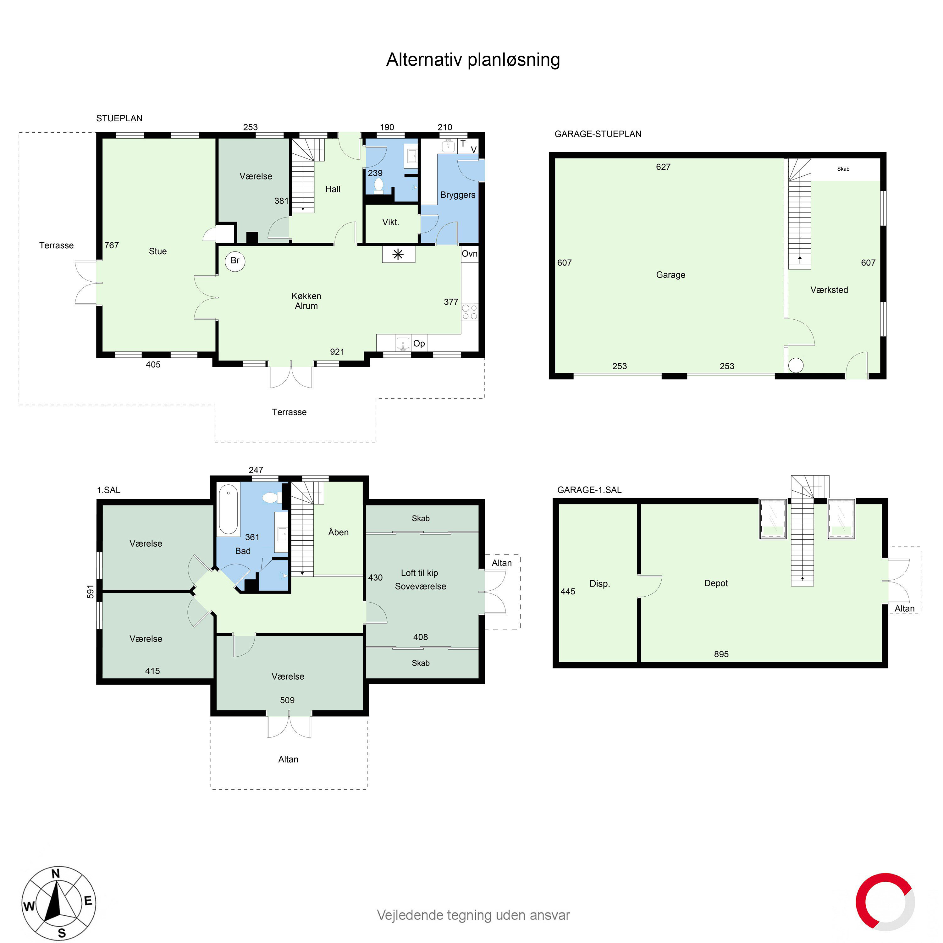 Plantegninger billede af Møllebakken 46R, Lading, 8471 Sabro