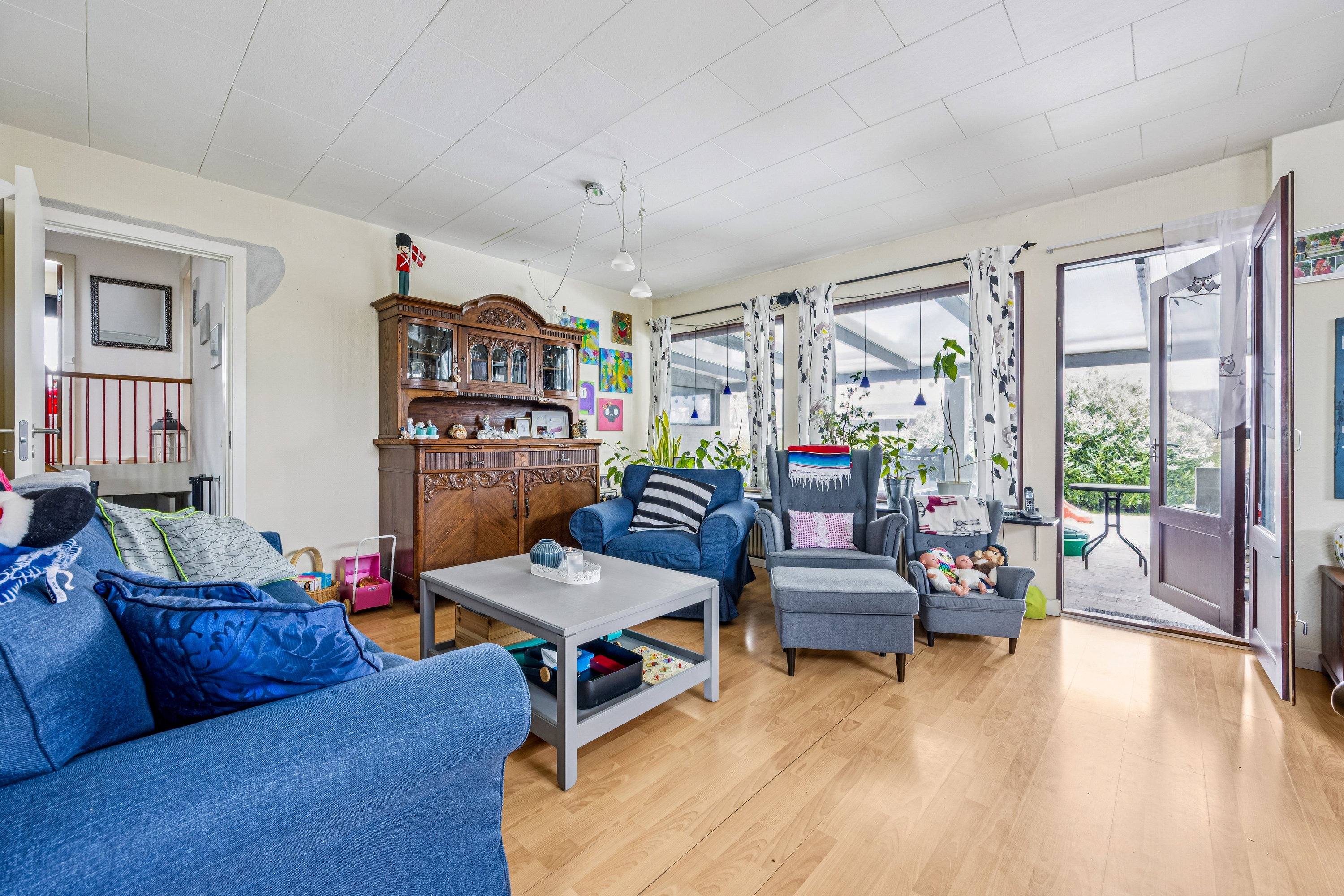 Fremhævet stue billede i fuldskærmstilstand. Billede af Hermodsvej 12, Benløse, 4100 Ringsted