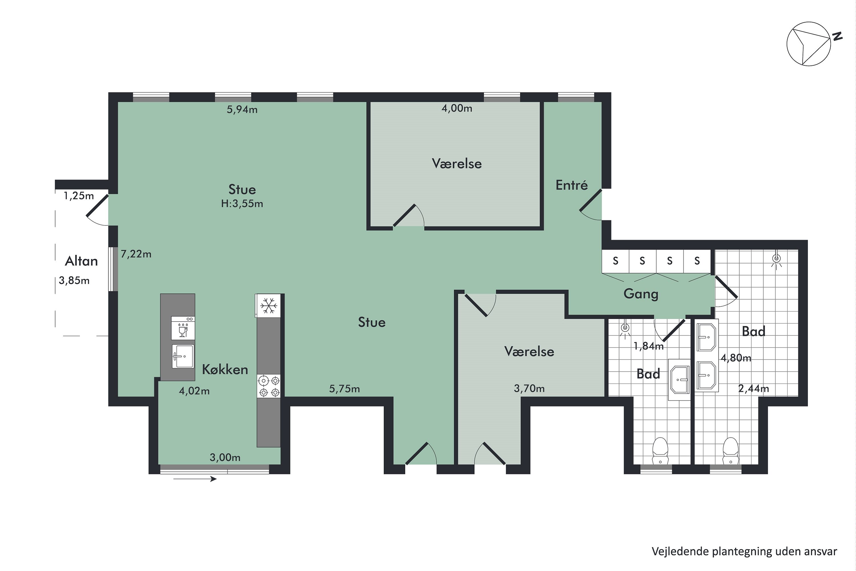 Plantegninger billede af Østergade 2C, 2., 9370 Hals
