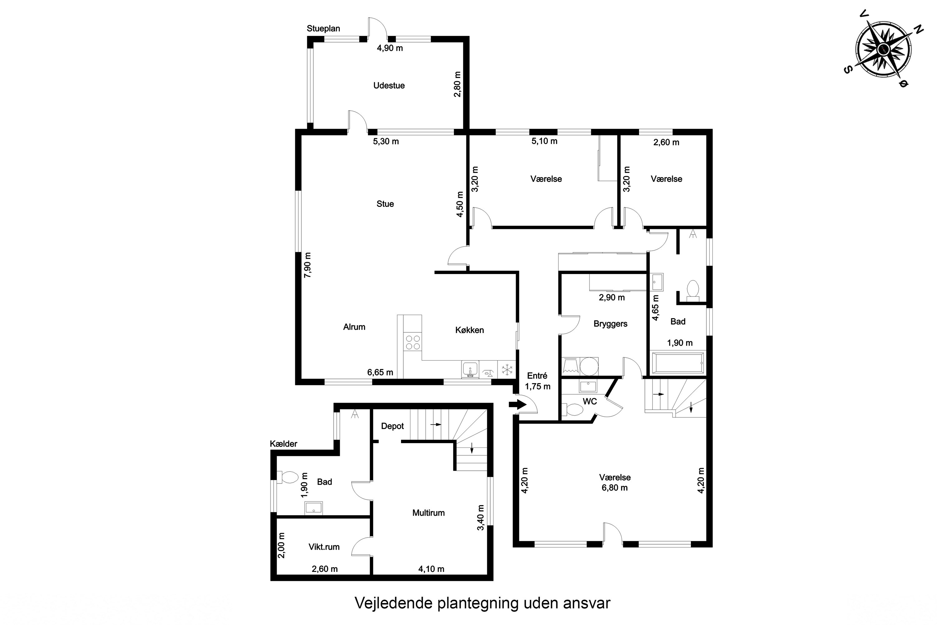 Plantegninger billede af Bøgevej 9, 8543 Hornslet