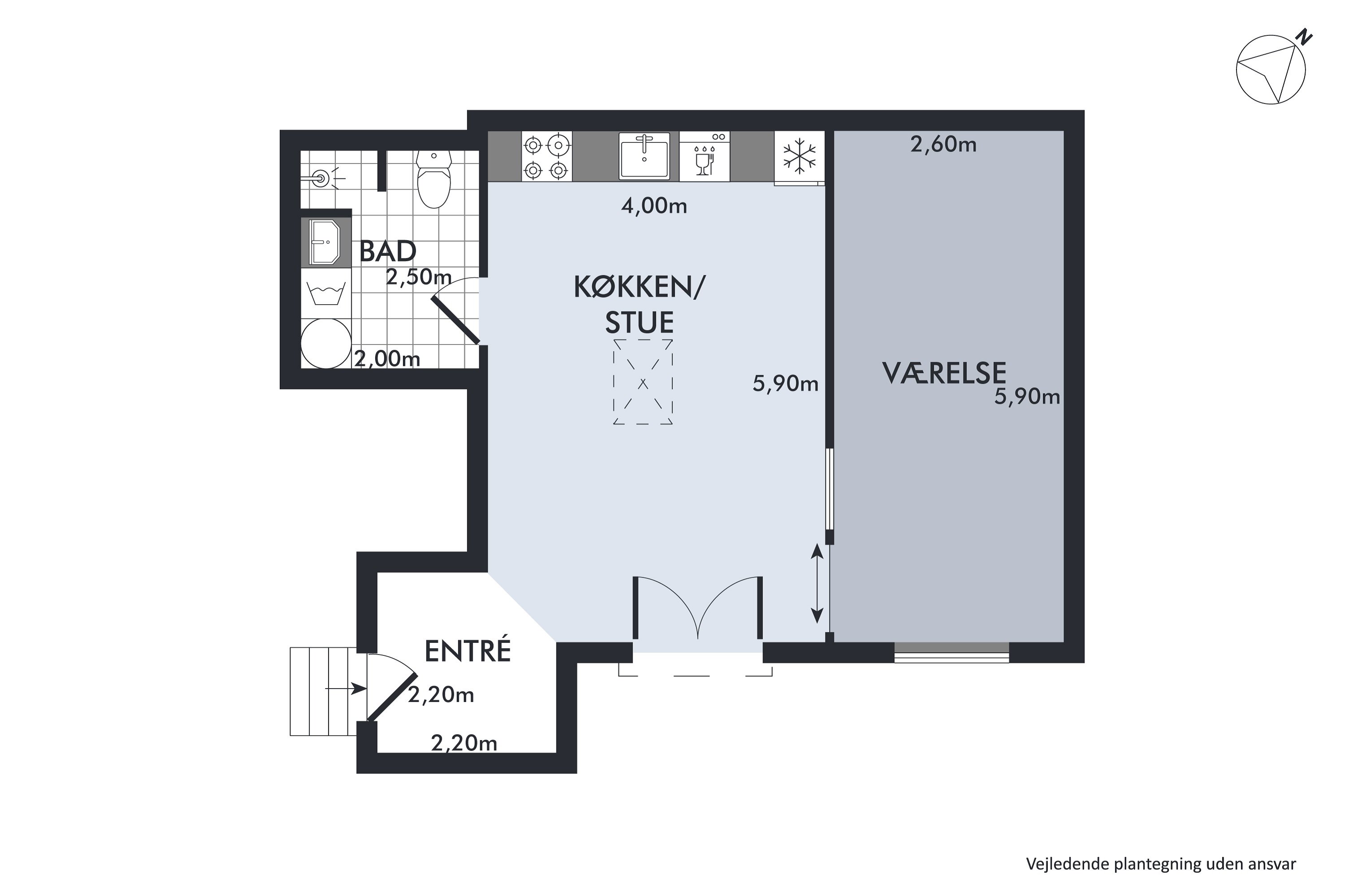 Plantegninger billede af Mønsgade 8A, 3. 3., 8000 Aarhus C