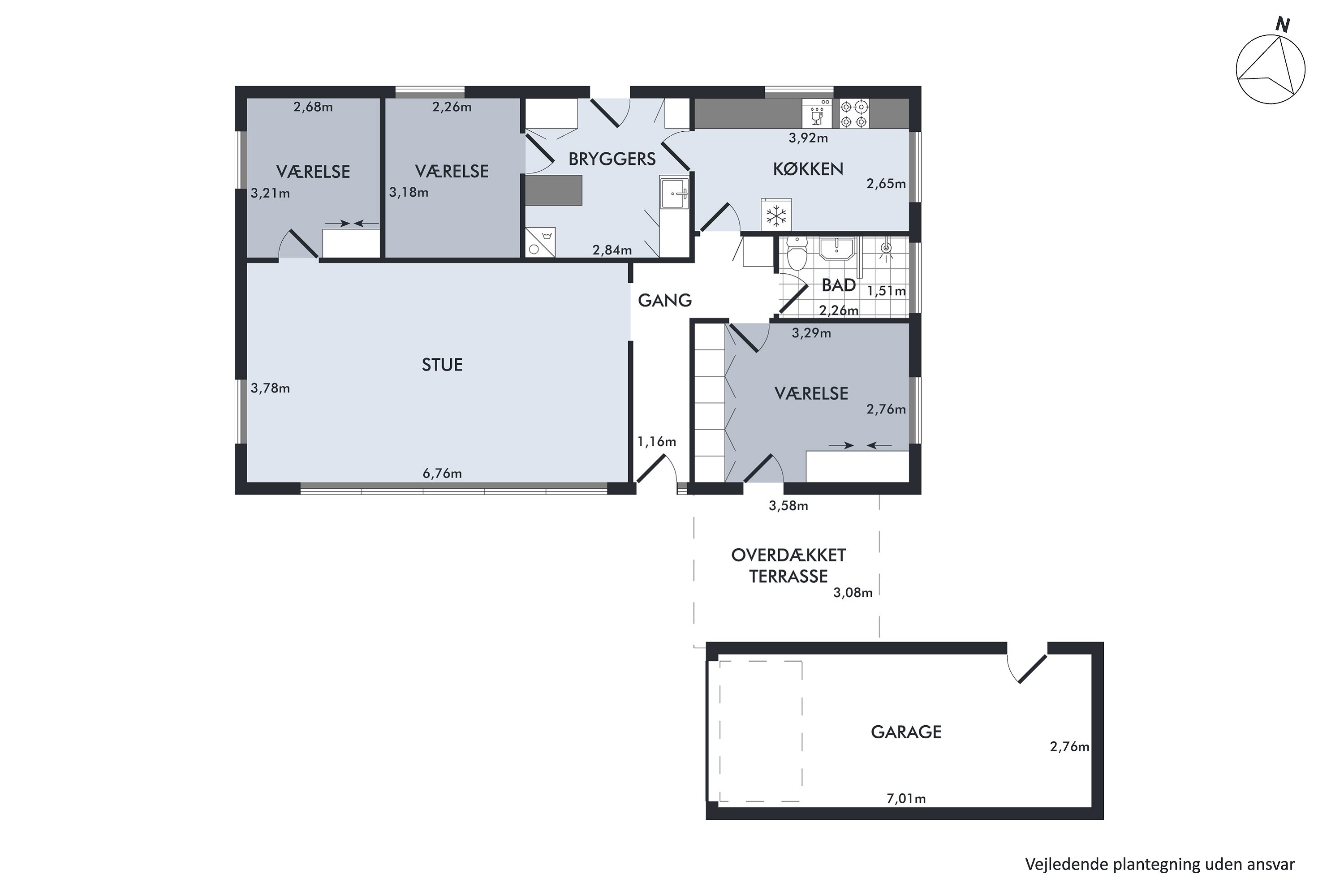 Plantegninger billede af I.P.Jacobsens Vej 12, 6400 Sønderborg