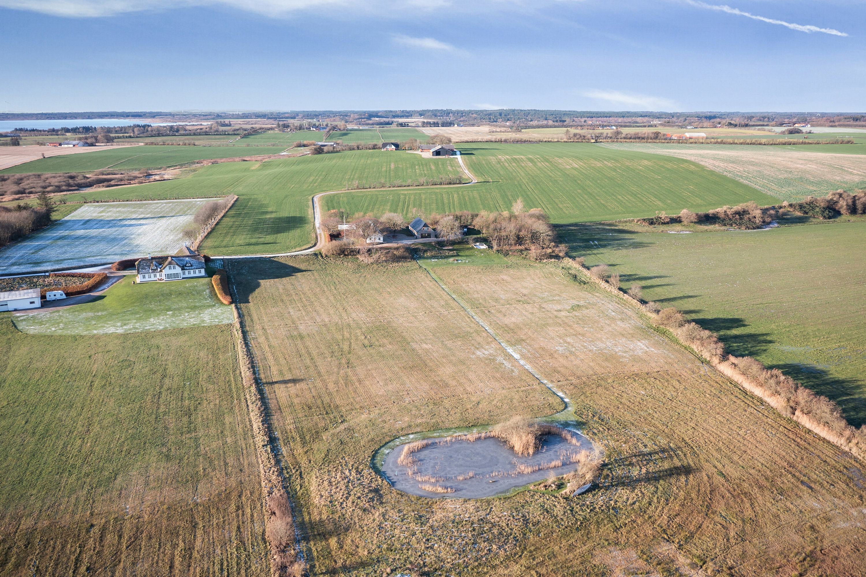Fremhævet luftfoto billede i fuldskærmstilstand. Billede af Lyngevej 30, Lynge, 7741 Frøstrup