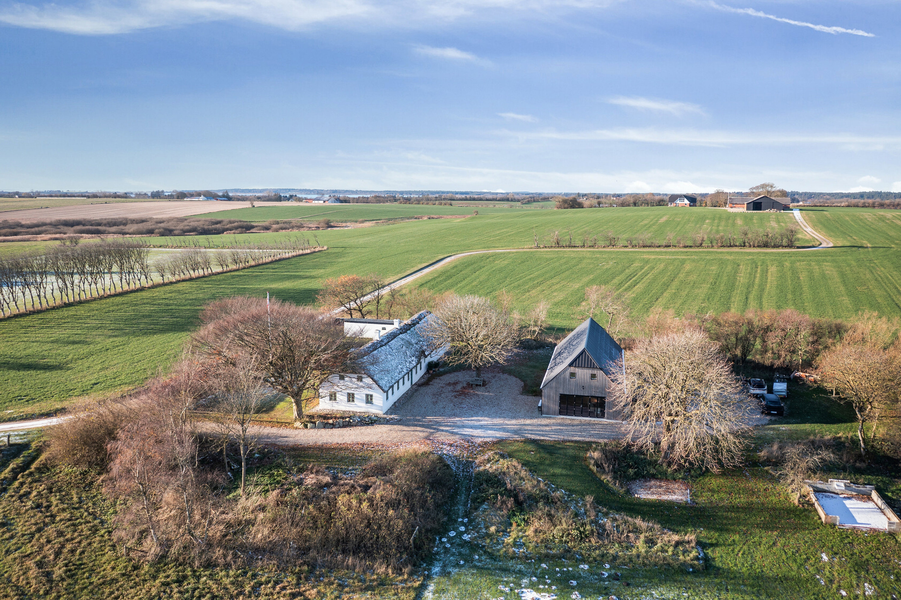 Fremhævet luftfoto billede i fuldskærmstilstand. Billede af Lyngevej 30, Lynge, 7741 Frøstrup
