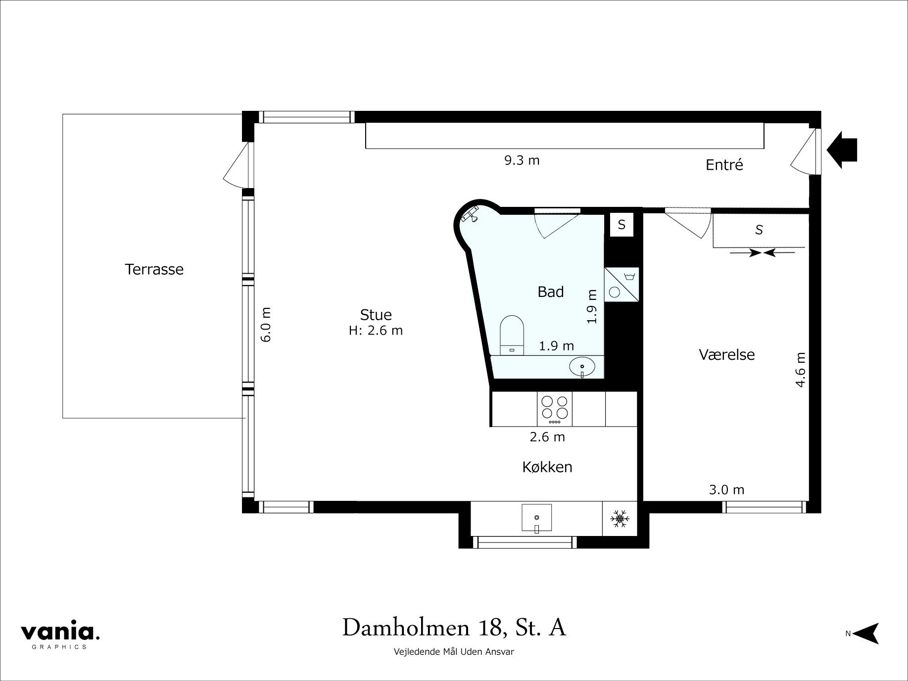Plantegninger billede af Damholmen 18, st.. a., 2760 Måløv