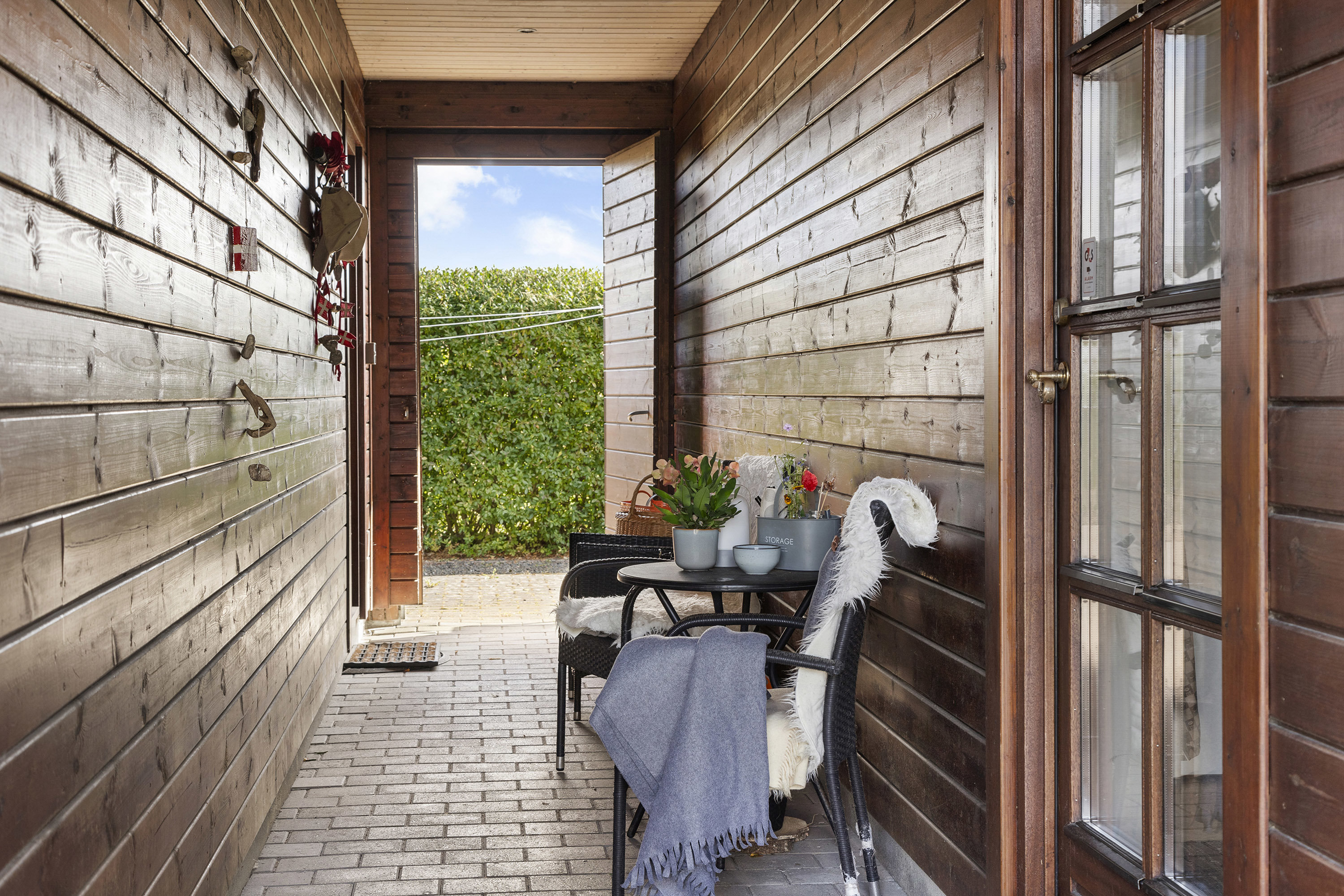 Fremhævet overdækket terrasse billede i fuldskærmstilstand. Billede af Rugmarken 162, 9690 Fjerritslev