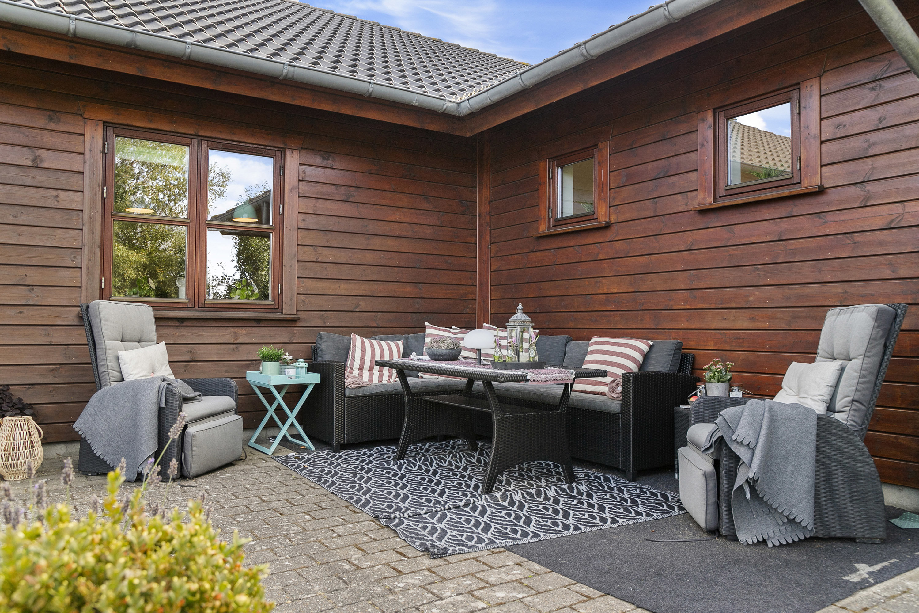 Fremhævet terrasse billede i fuldskærmstilstand. Billede af Rugmarken 162, 9690 Fjerritslev