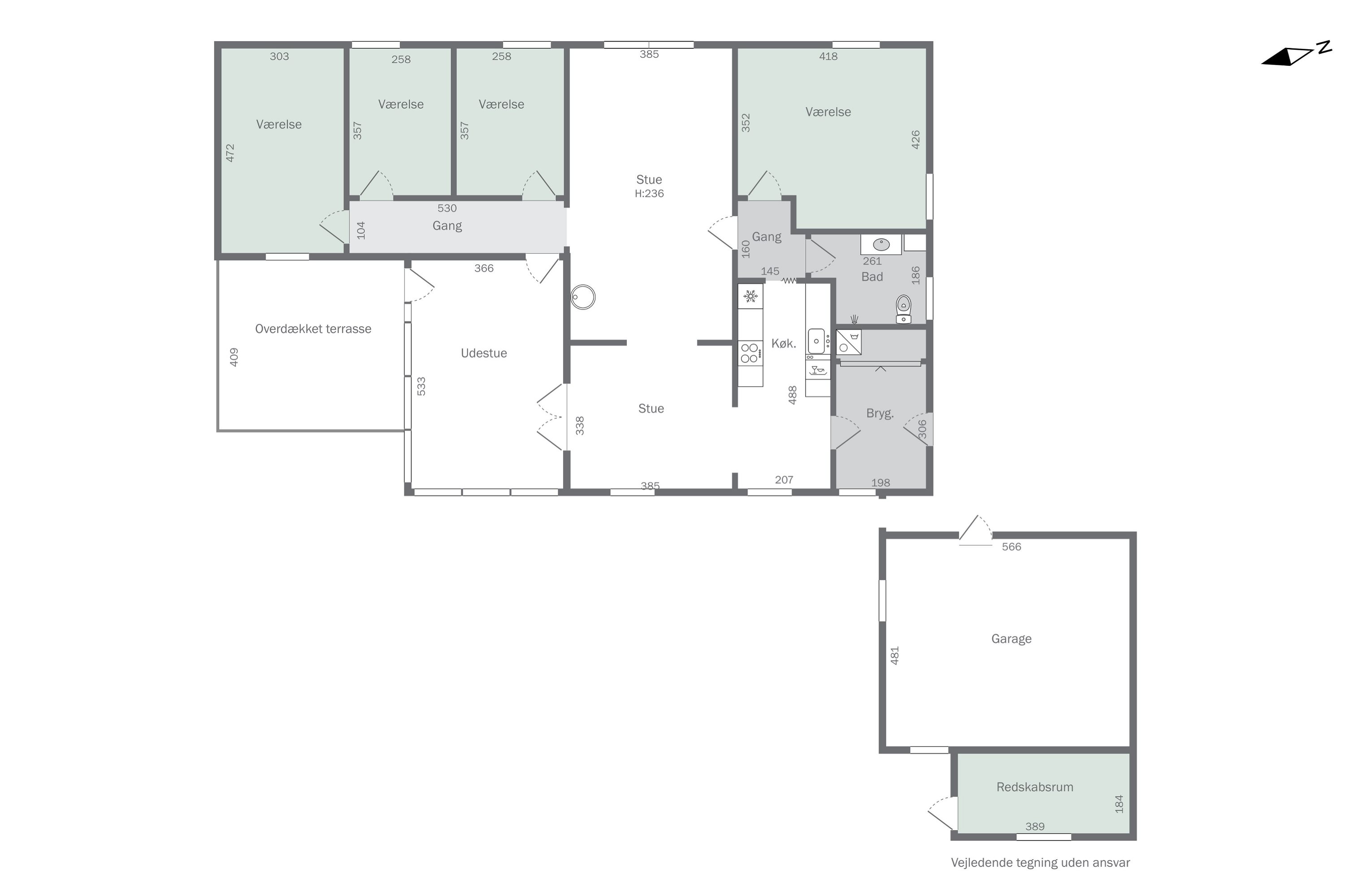 Plantegninger billede af Vandværksvej 8, 9690 Fjerritslev