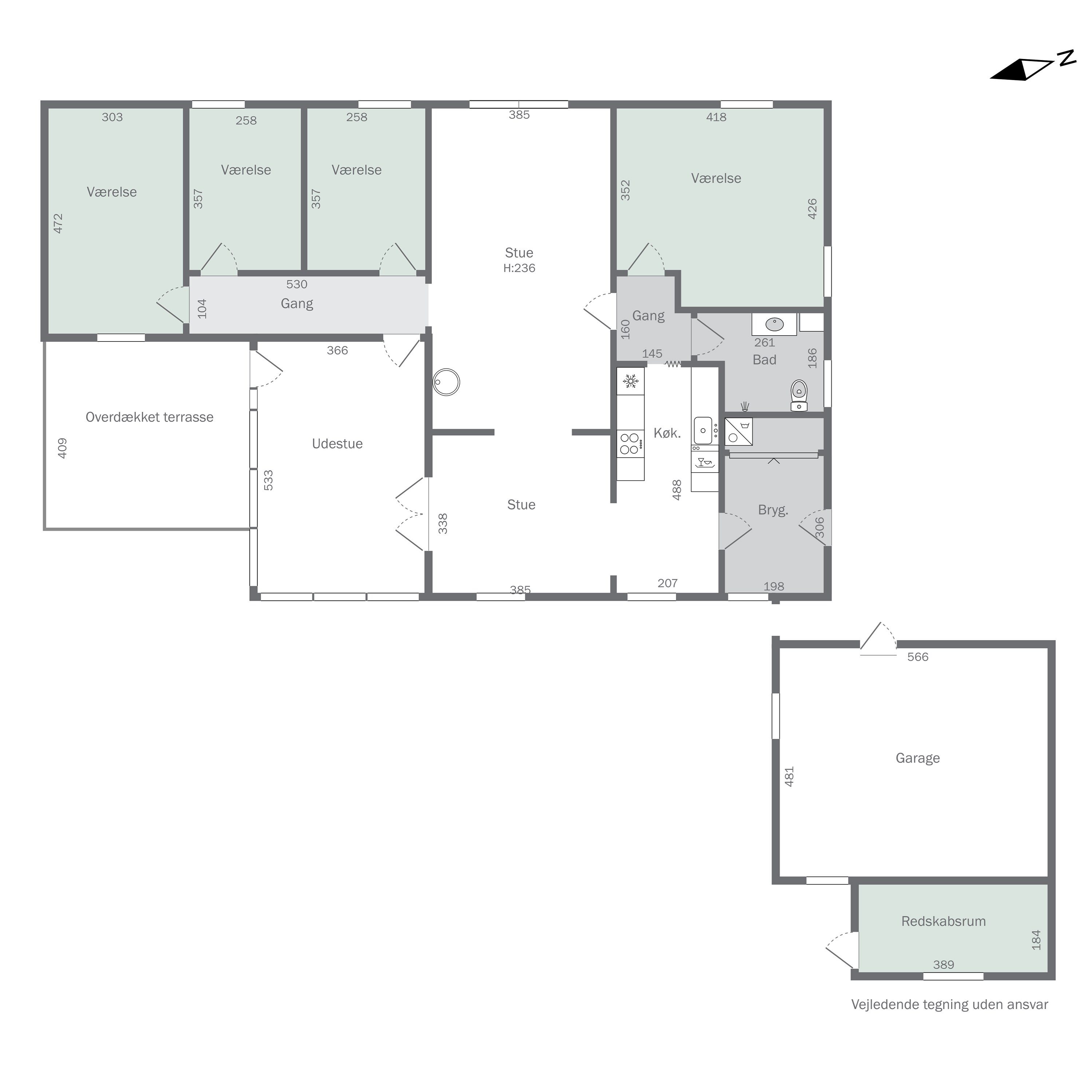 Plantegninger billede af Vandværksvej 8, 9690 Fjerritslev