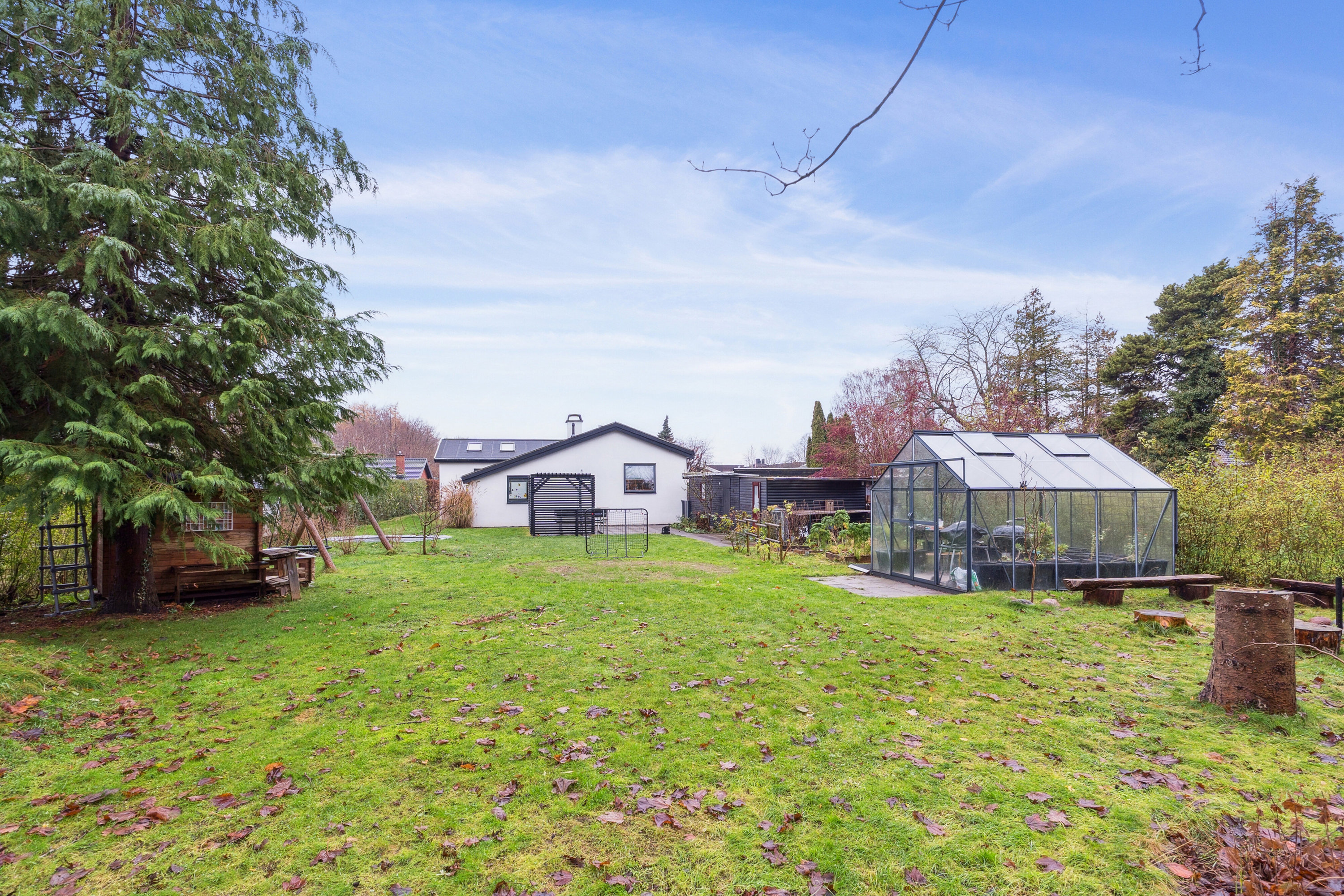 Fremhævet set fra haven billede i fuldskærmstilstand. Billede af Stjernevangen 3, 2600 Glostrup