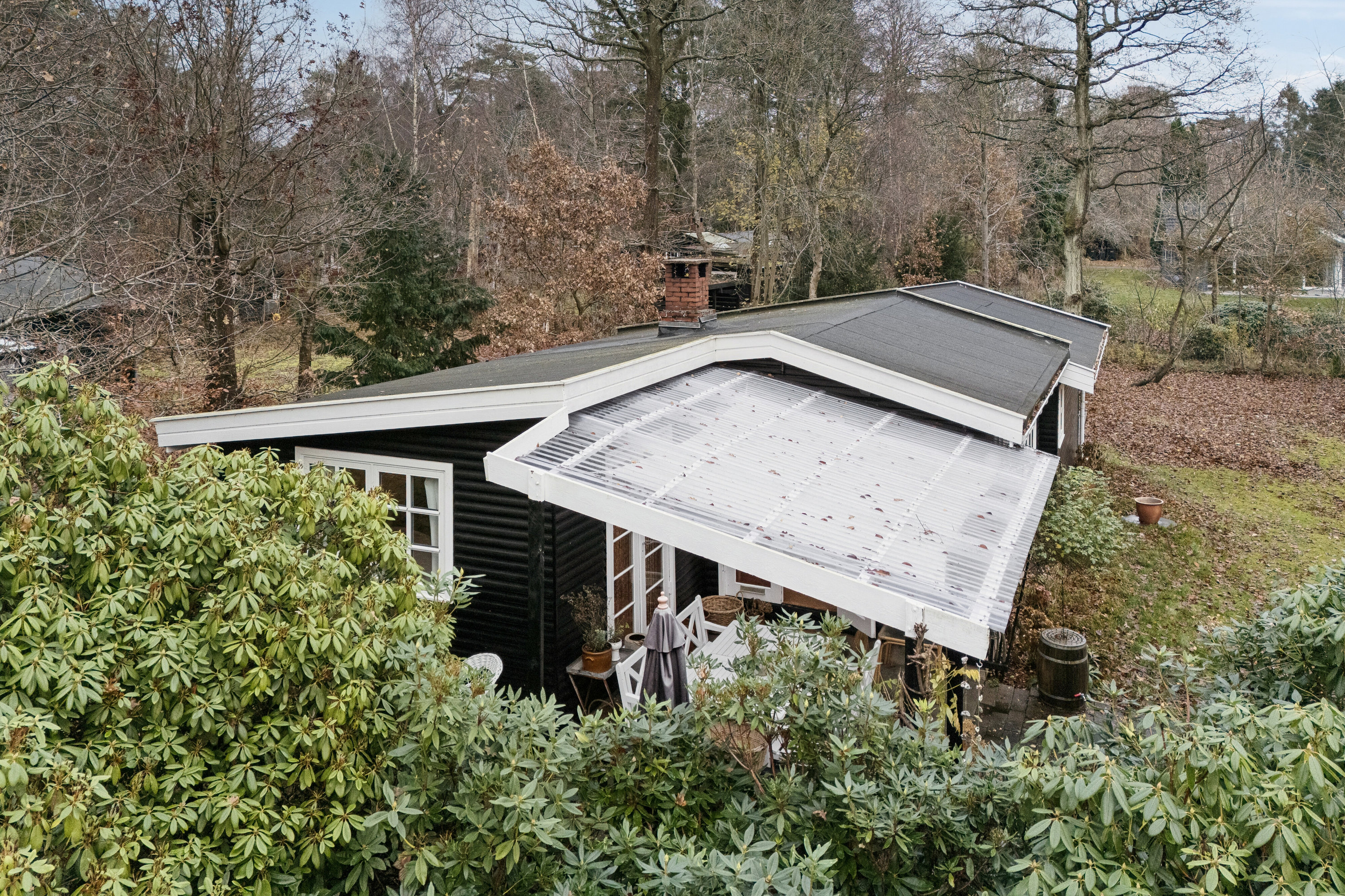 Fremhævet set fra haven billede i fuldskærmstilstand. Billede af Porsevej 8, 4500 Nykøbing Sj