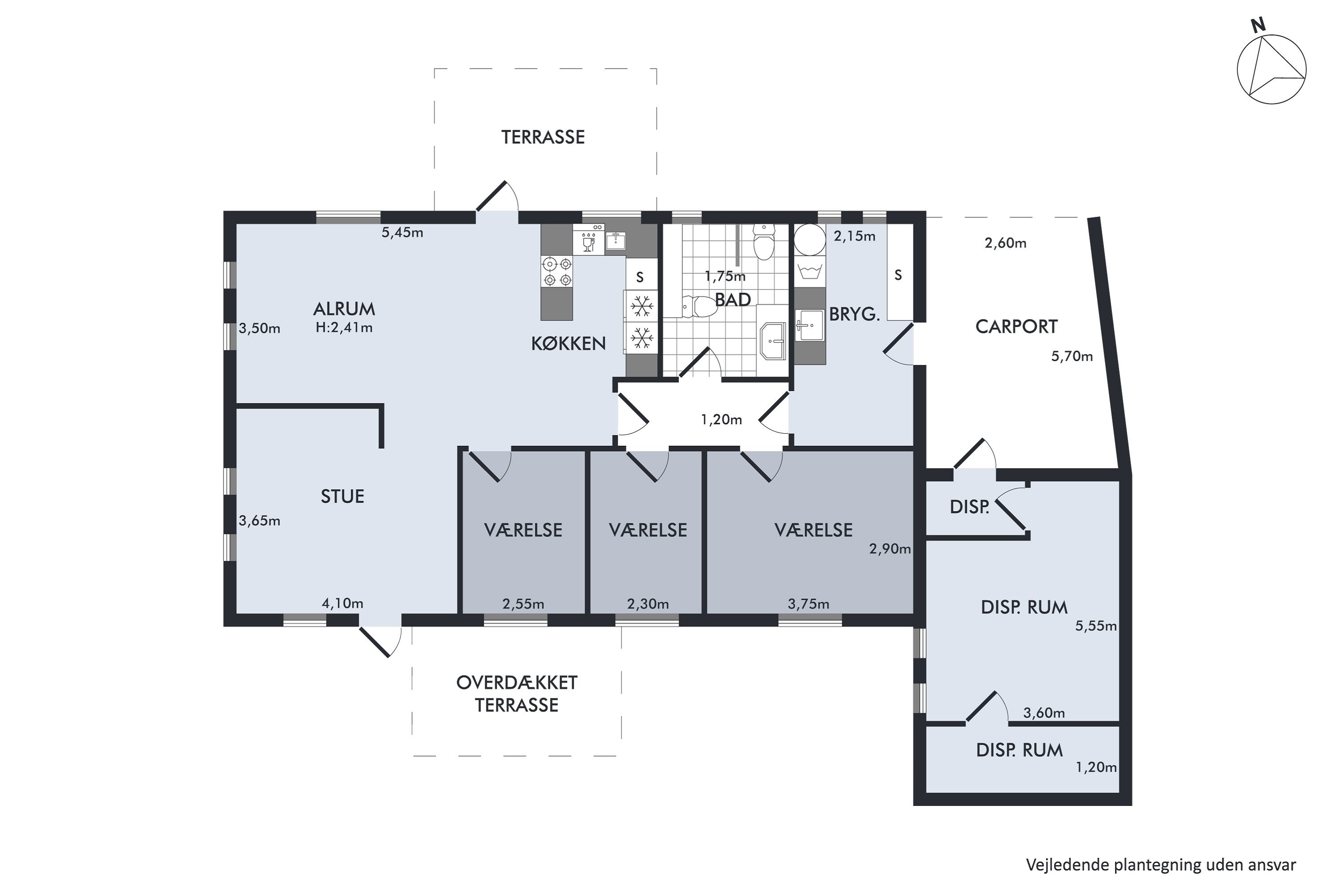 Plantegninger billede af Hæsumvej 37, 9530 Støvring
