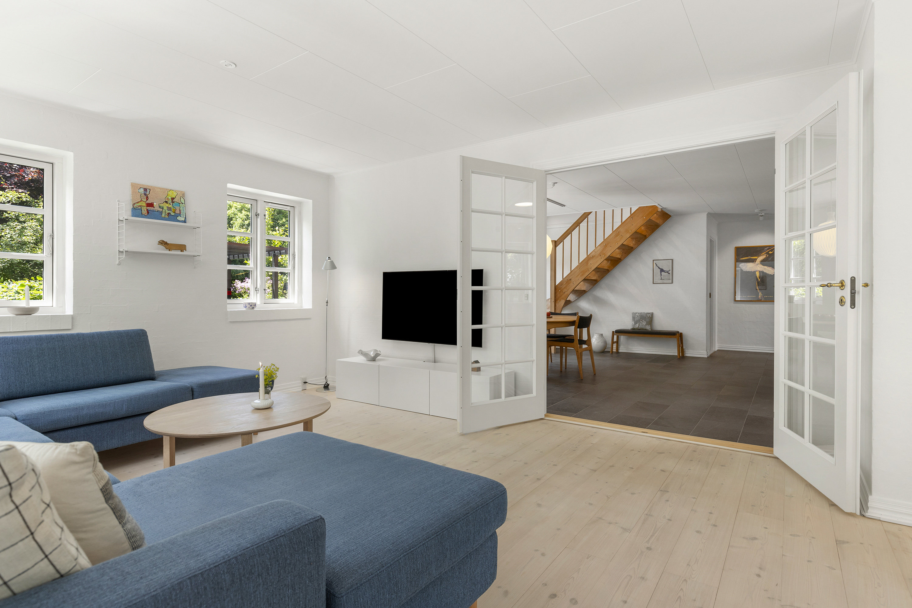 Fremhævet stue billede i fuldskærmstilstand. Billede af Vangvejen 8, Trekroner, 9690 Fjerritslev