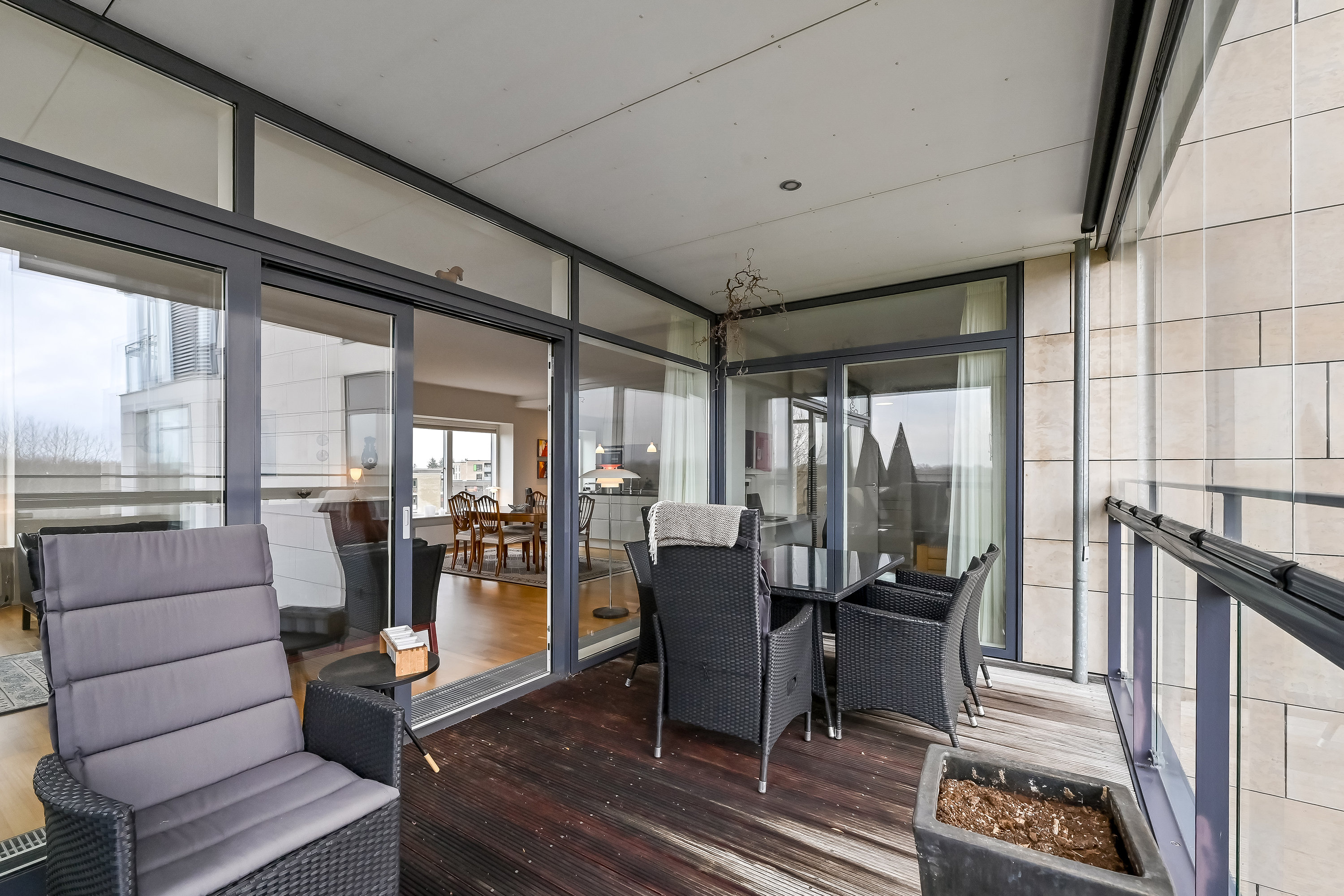 Fremhævet altan billede i fuldskærmstilstand. Billede af Grøndahlsvej 25, 4. 3., 7400 Herning