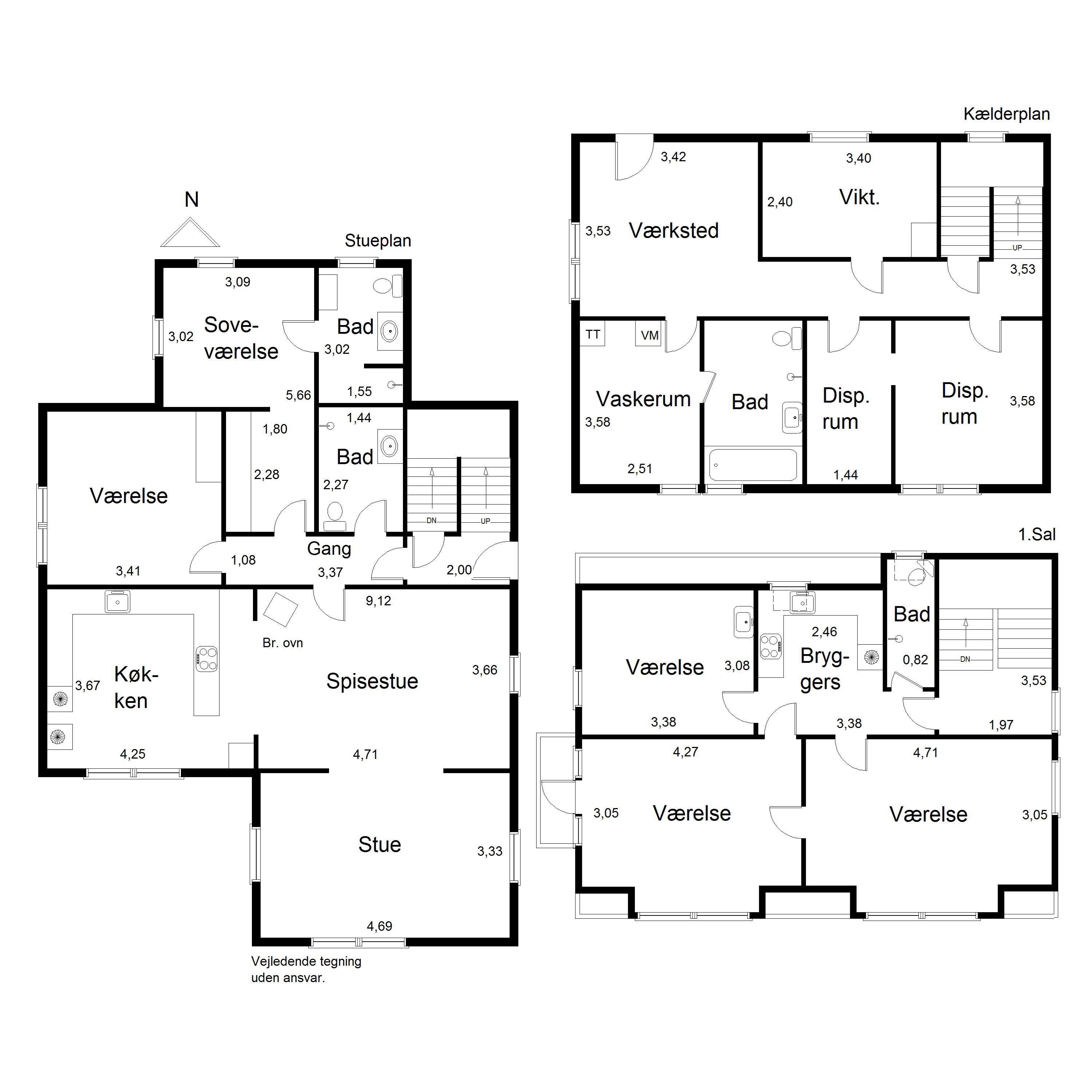 Plantegninger billede af Rosenvængets Alle 21, 9700 Brønderslev