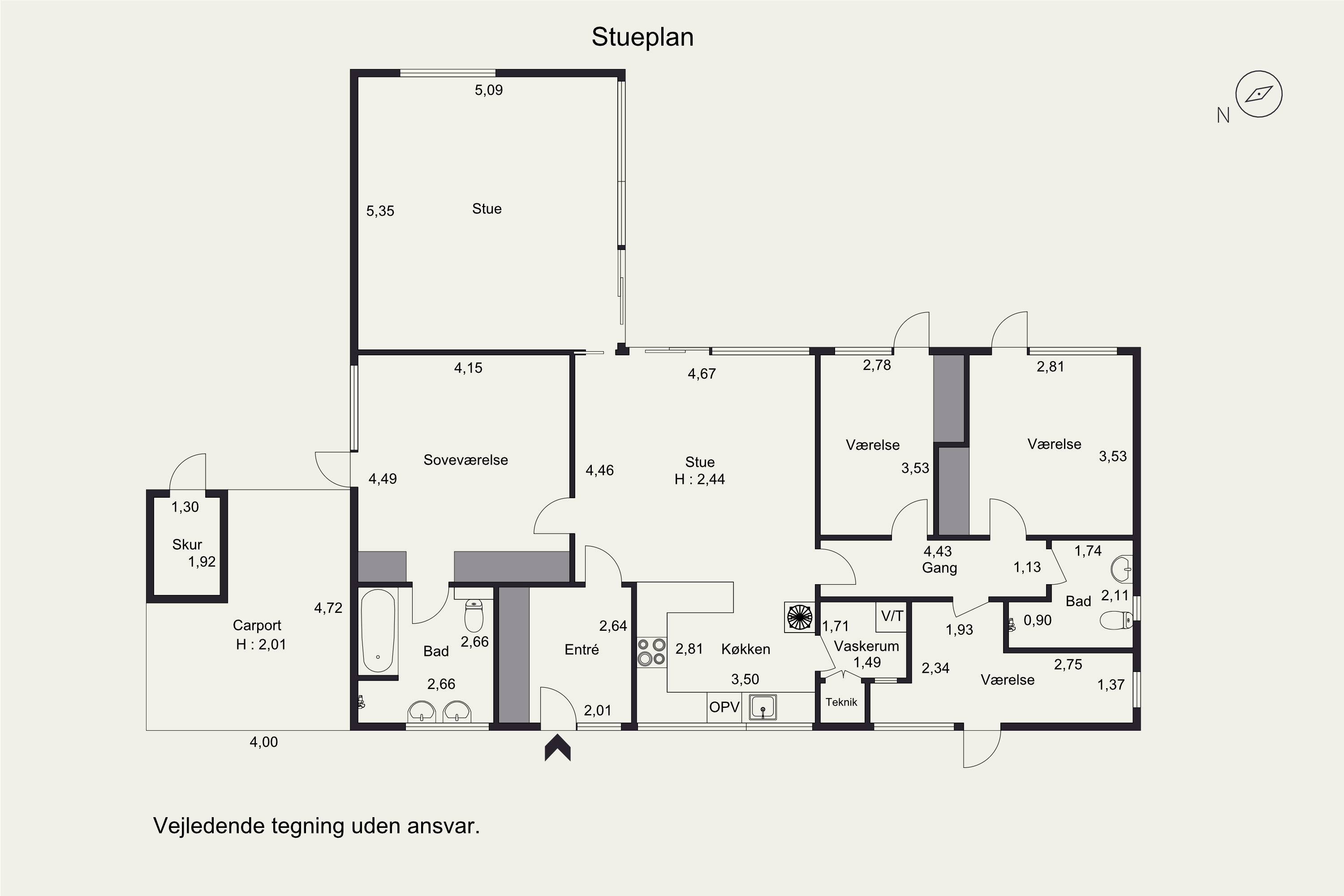 Plantegninger billede af Ringvej 52, 2970 Hørsholm