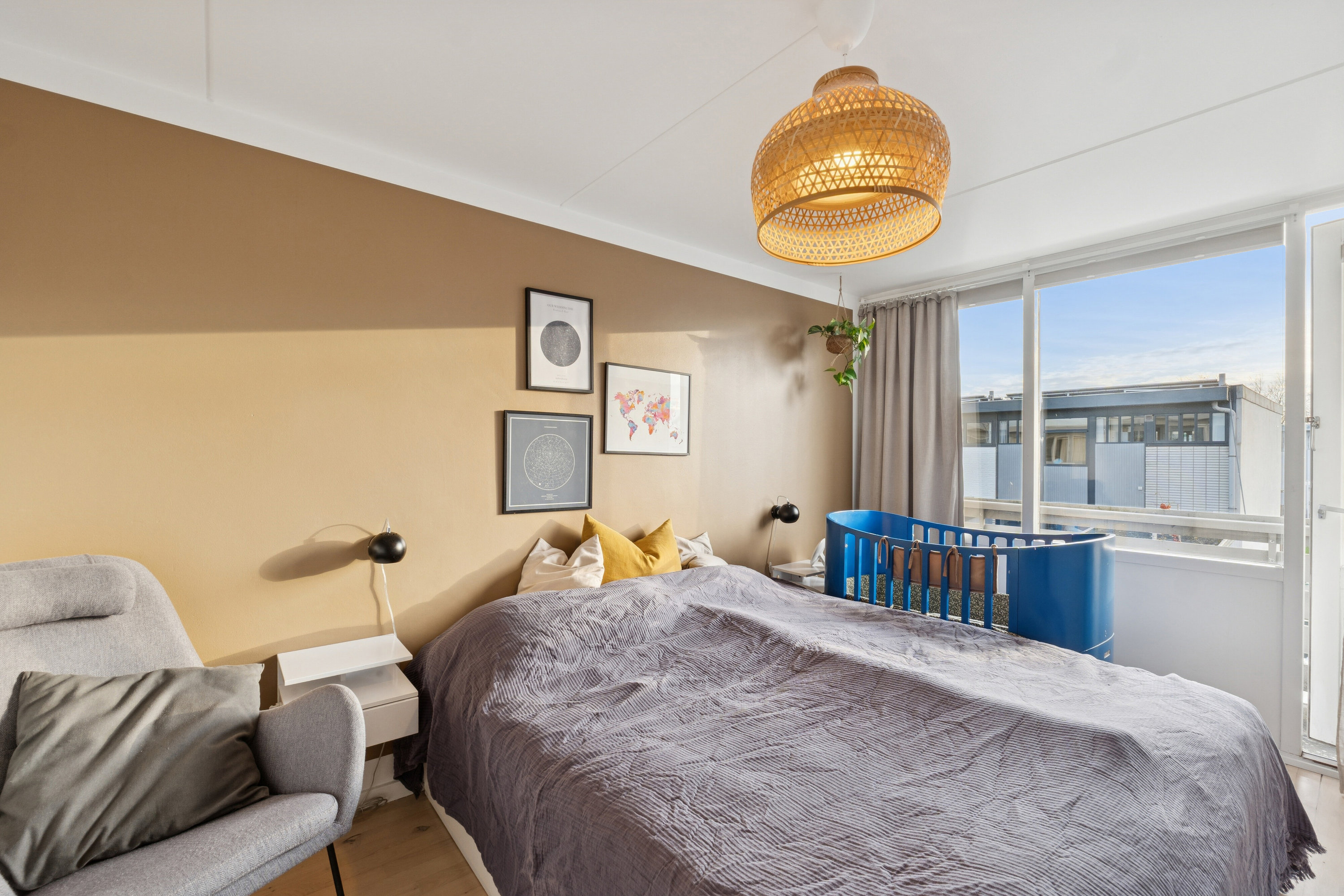 Fremhævet soveværelse billede i fuldskærmstilstand. Billede af Jægerhusene 46, 2620 Albertslund