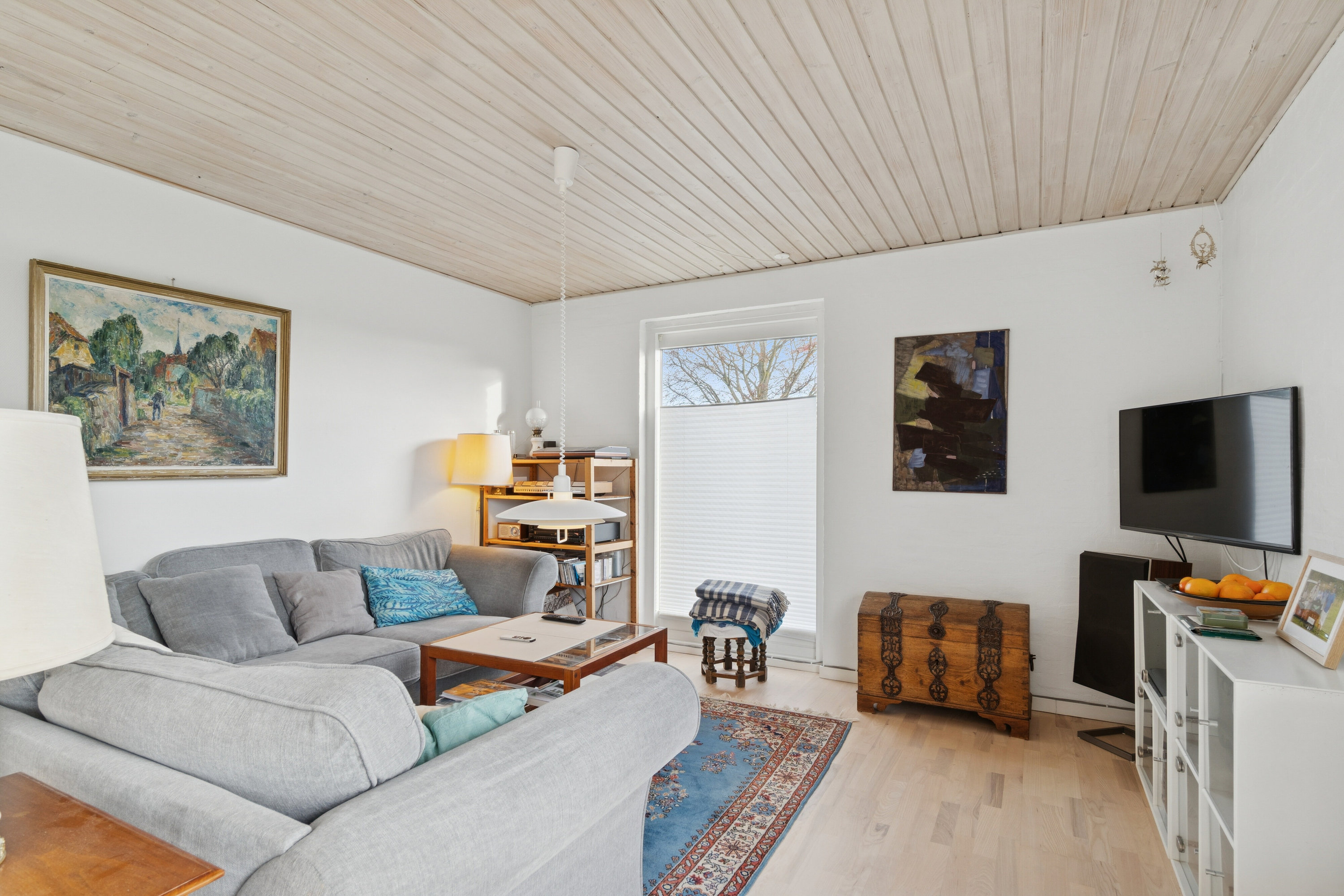 Fremhævet stue billede i fuldskærmstilstand. Billede af Hyllingeparken 61, 4070 Kirke Hyllinge