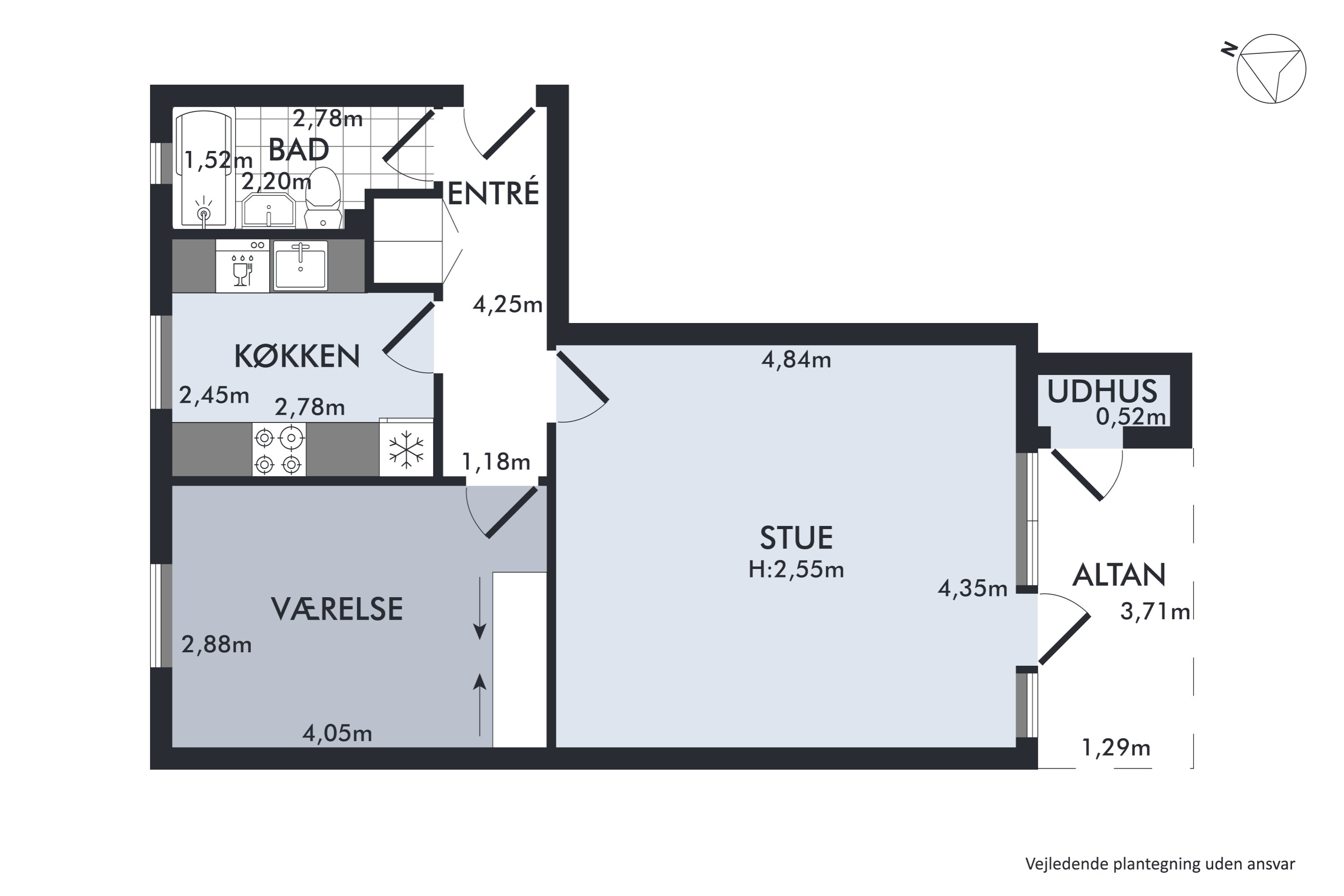 Plantegninger billede af Hobrovej 120, 1. th., 8920 Randers NV