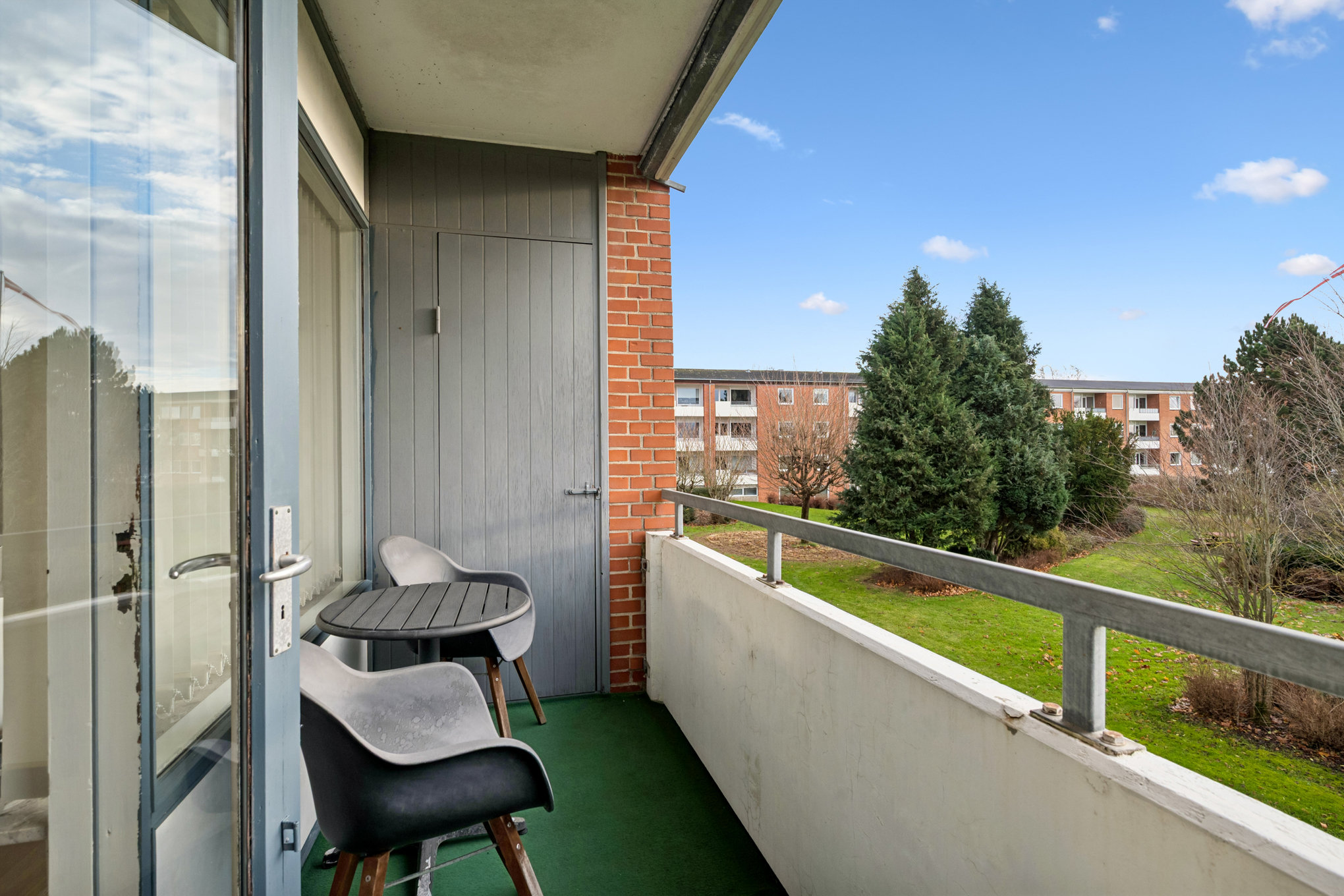 Fremhævet altan billede i fuldskærmstilstand. Billede af Hobrovej 120, 1. th., 8920 Randers NV