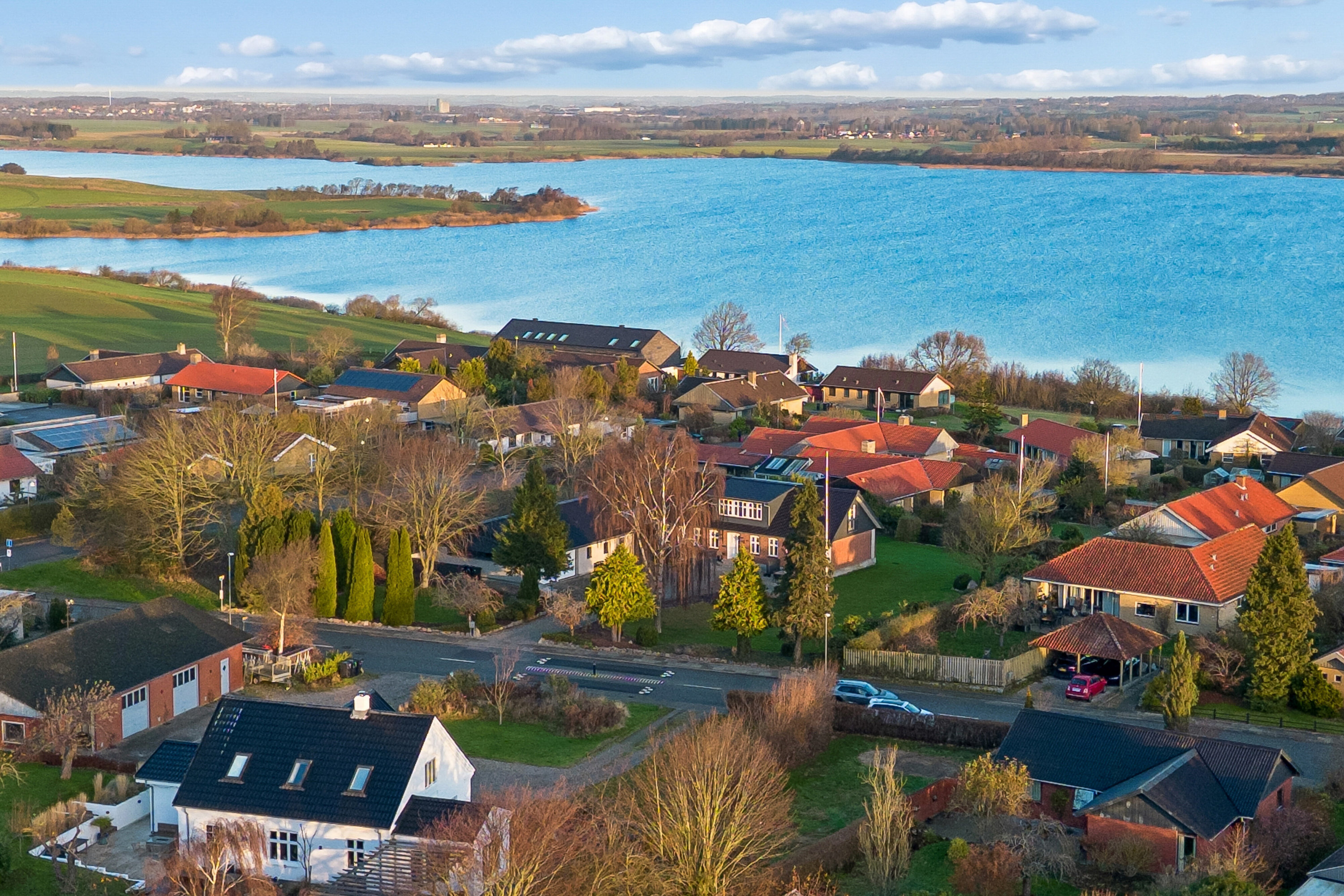 Fremhævet luftfoto billede i fuldskærmstilstand. Billede af Fastrupvej 45, Fastrup, 8355 Solbjerg