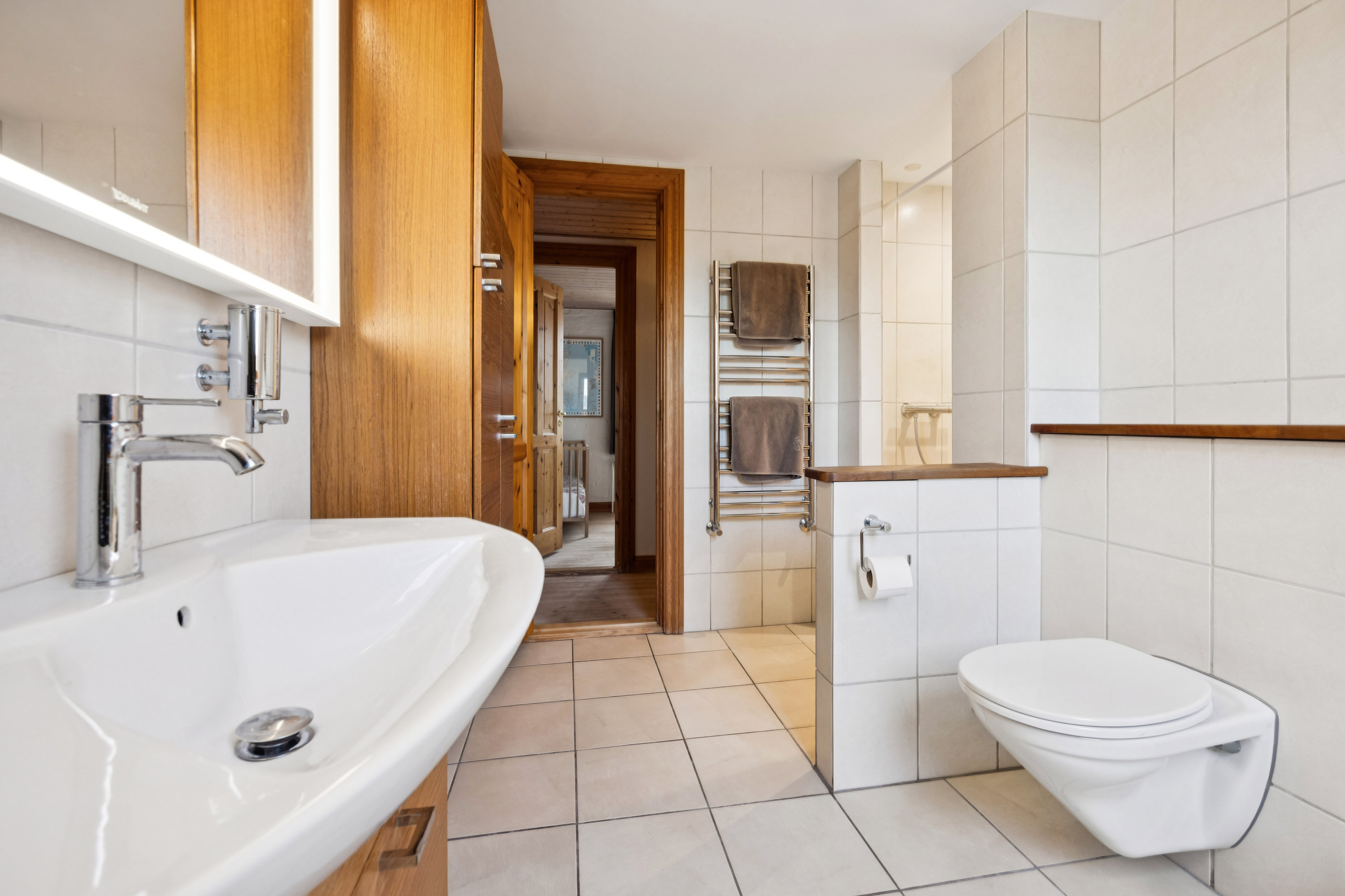 Fremhævet badeværelse billede i fuldskærmstilstand. Billede af Thistedvej 99, 9400 Nørresundby