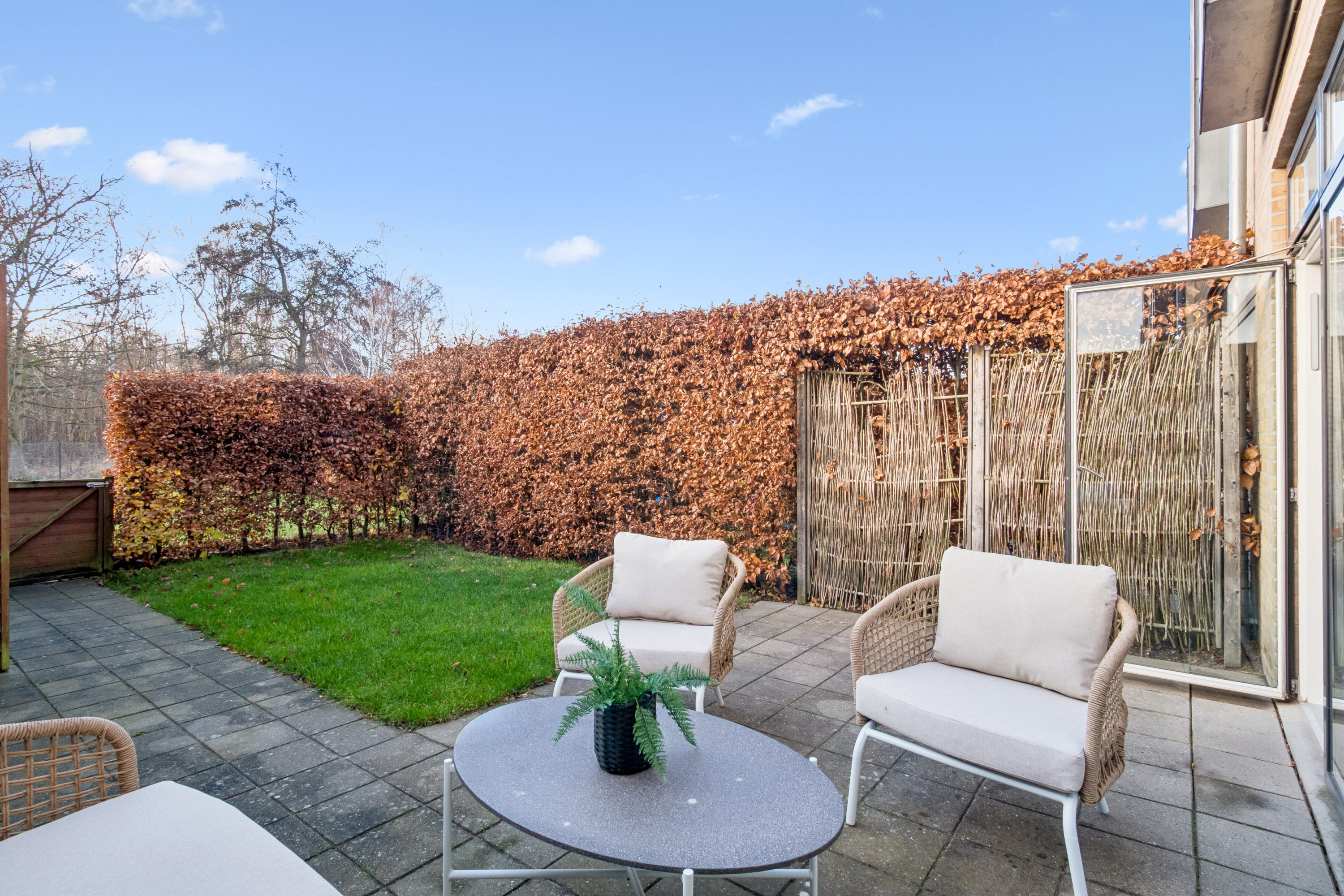 Fremhævet terrasse billede i fuldskærmstilstand. Billede af Strandhaven 137, 2665 Vallensbæk Strand