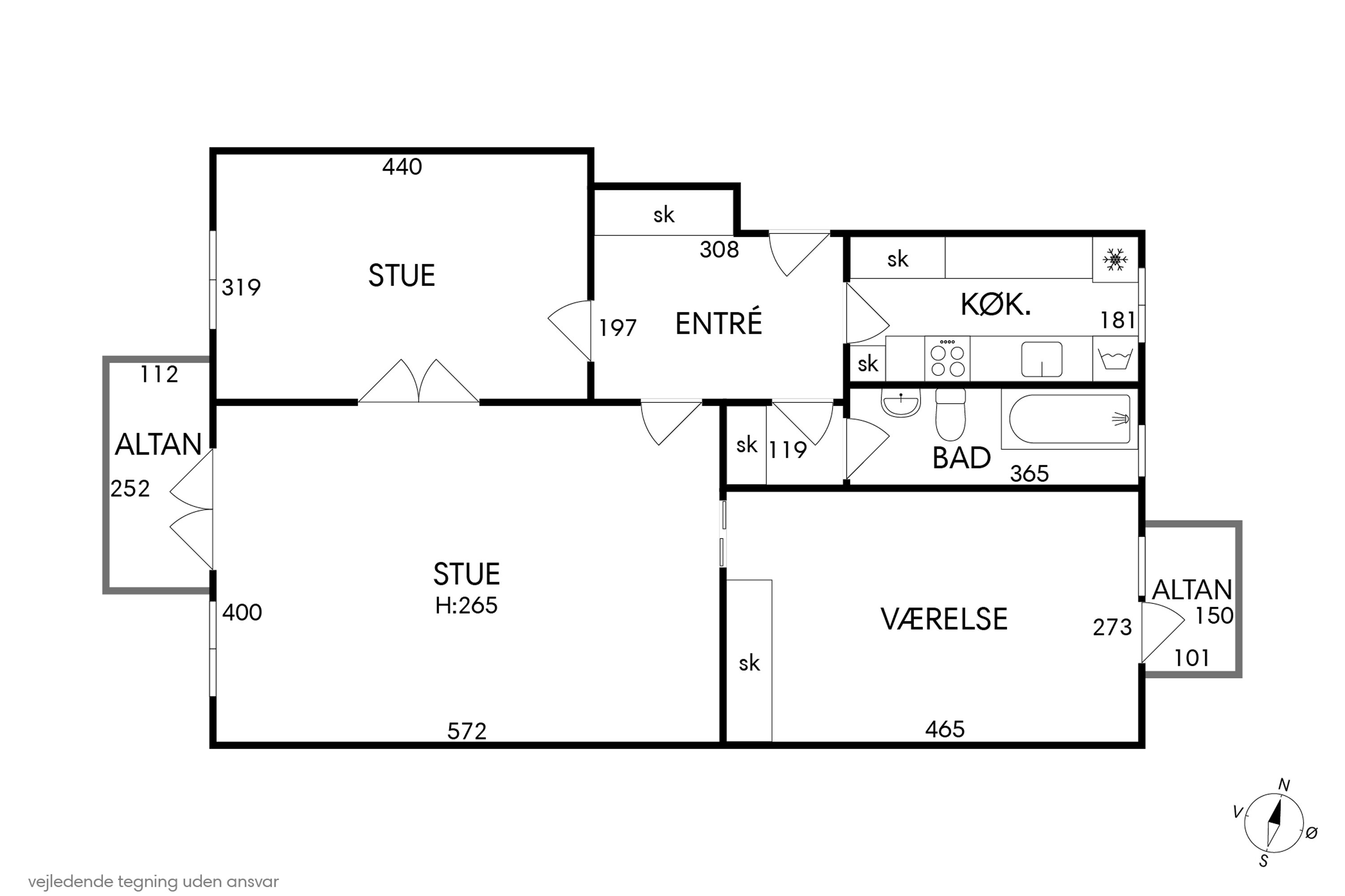 Plantegninger billede af Ved Volden 3, 5. tv., 1425 København K