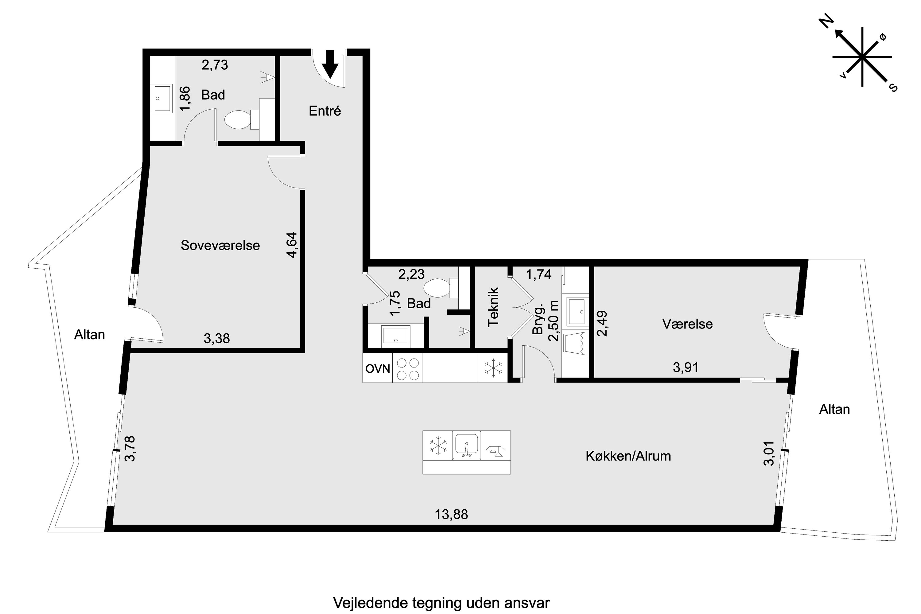 Plantegninger billede af Esther Aggebos Gade 52, 3. th., 8000 Aarhus C