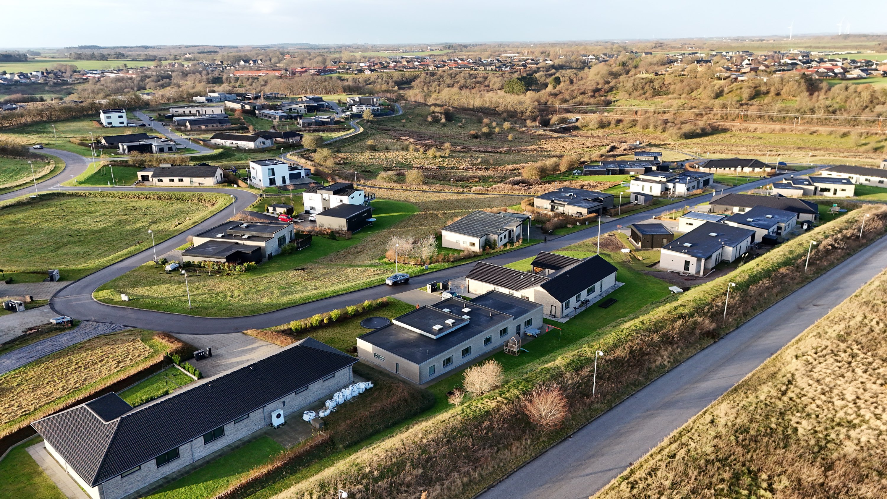 Fremhævet luftfoto billede i fuldskærmstilstand. Billede af Thit Jensens Vej 16, 9500 Hobro