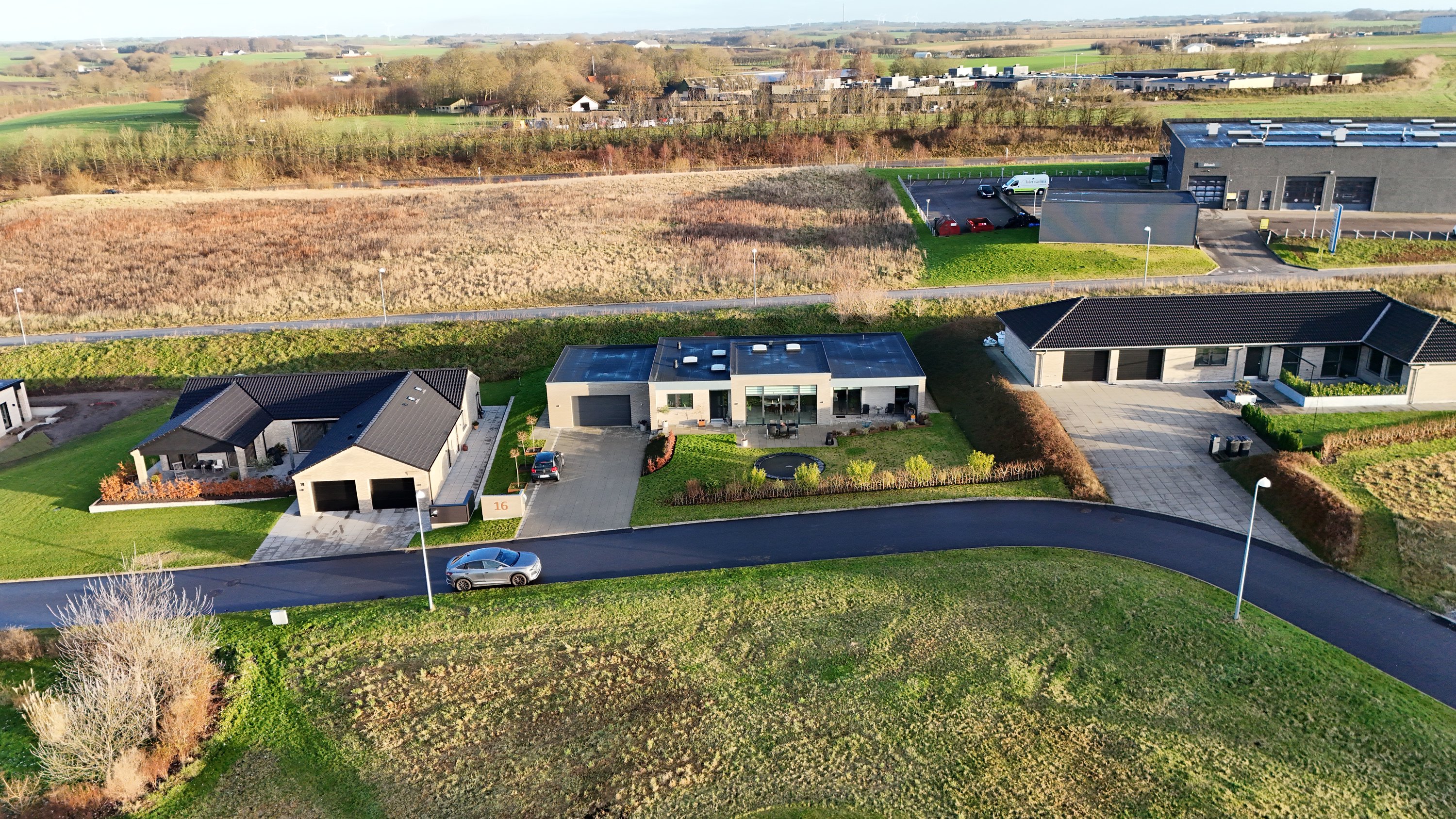 Fremhævet luftfoto billede i fuldskærmstilstand. Billede af Thit Jensens Vej 16, 9500 Hobro