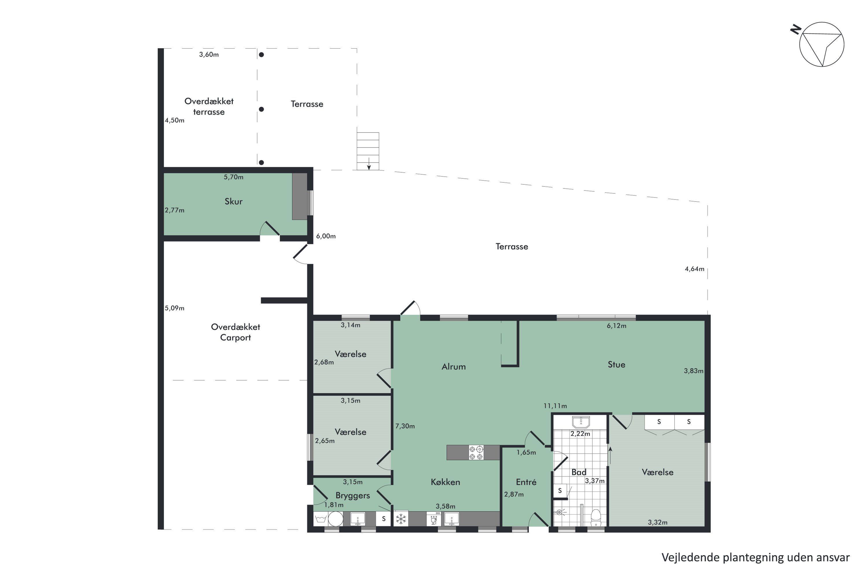 Plantegninger billede af Parkvænget 15, 8920 Randers NV