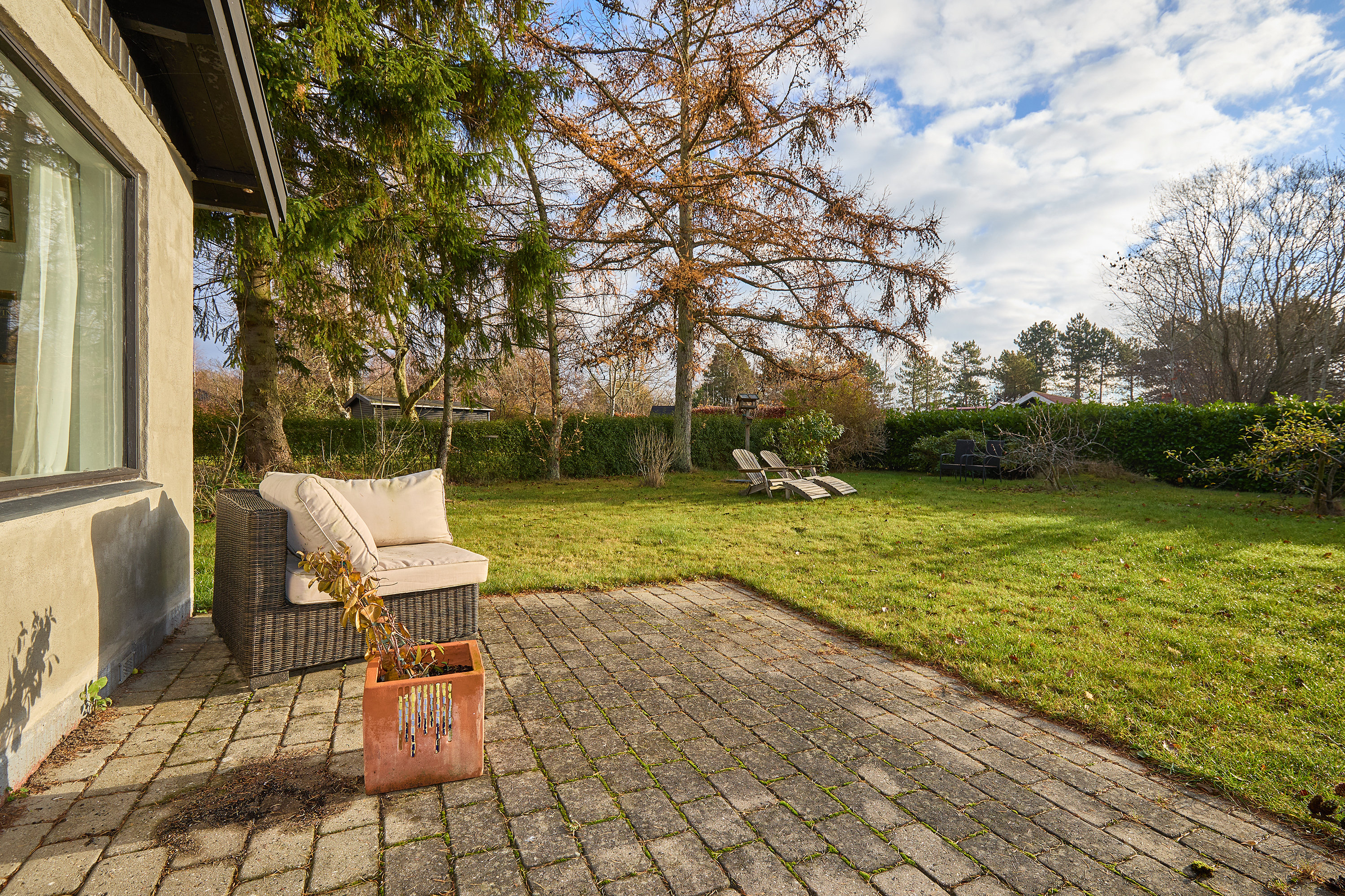 Fremhævet terrasse billede i fuldskærmstilstand. Billede af Klokkervej 12, Skoven, 3630 Jægerspris