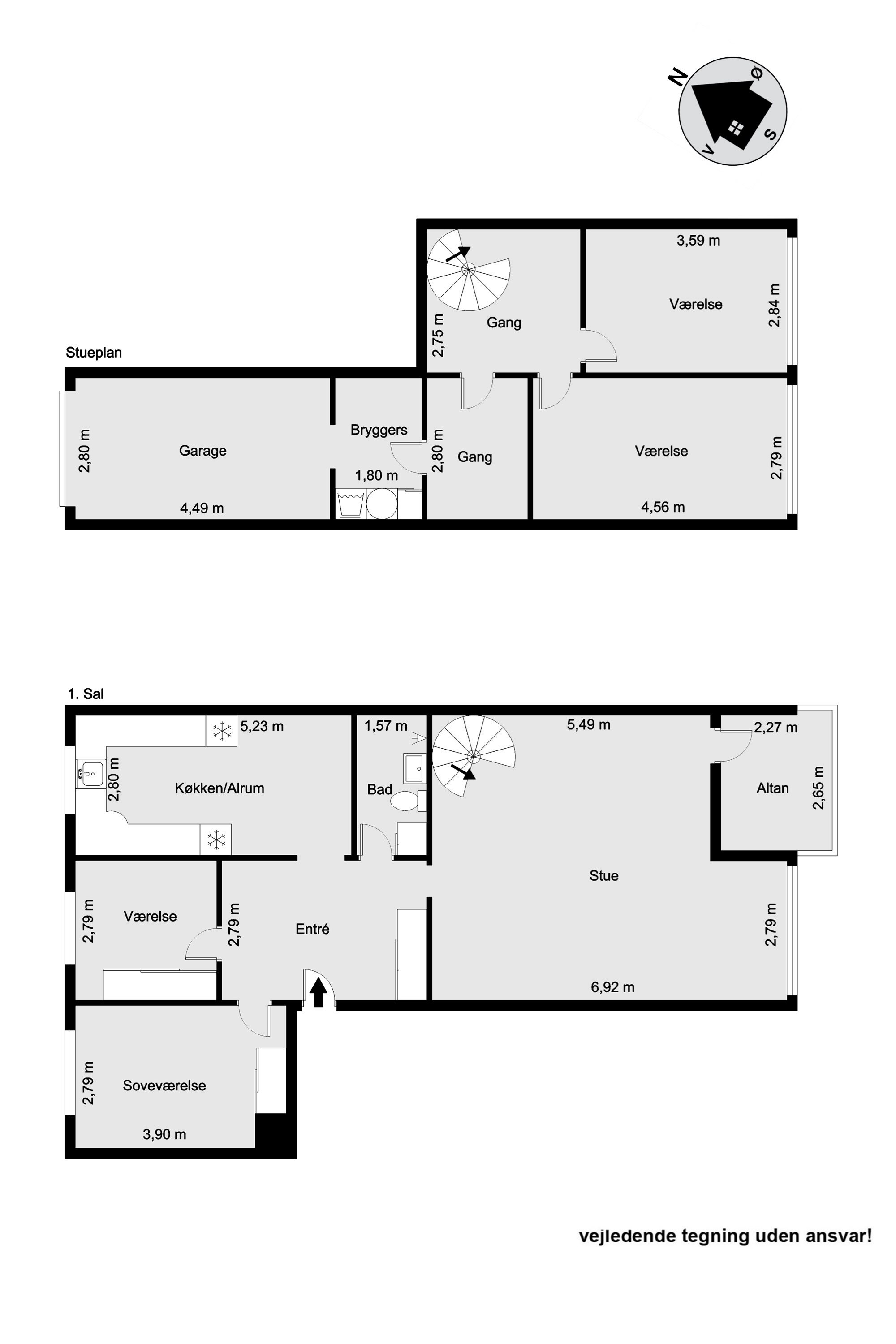 Plantegninger billede af Børglumvej 33, st.. th., Tjørring, 7400 Herning