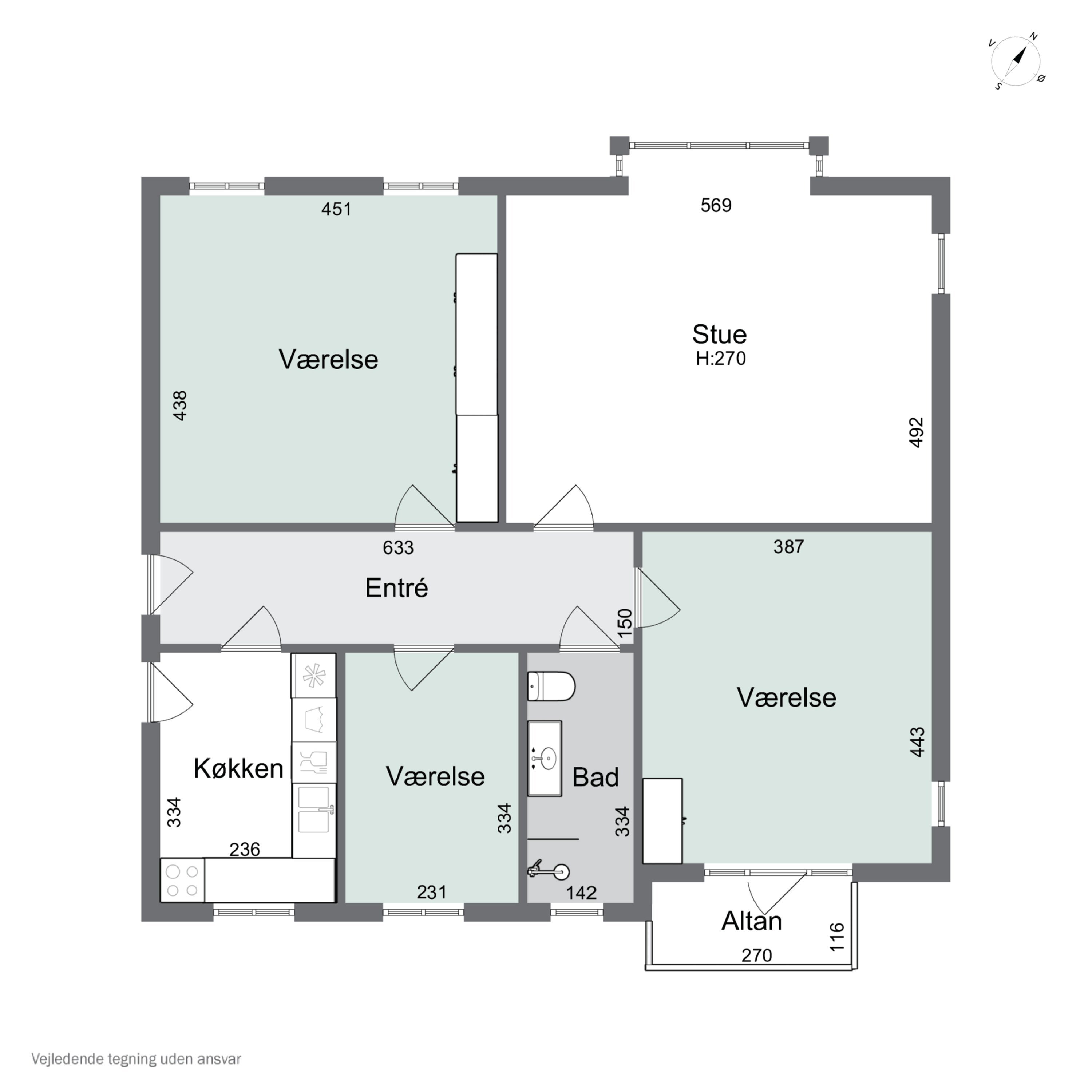 Plantegninger billede af Østre Stationsvej 44, 3. tv., 5000 Odense C